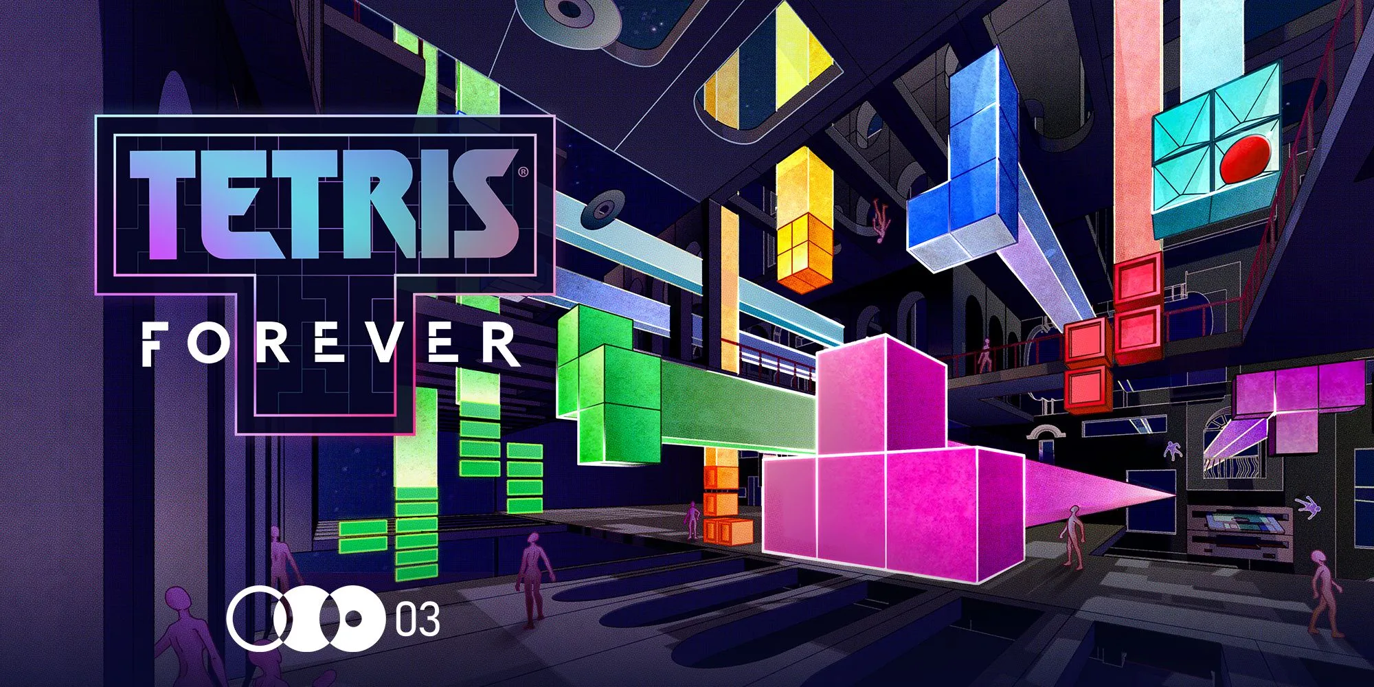 Ảnh bìa của Tetris Forever, một bộ sưu tập vinh danh tựa game xếp hình huyền thoại.