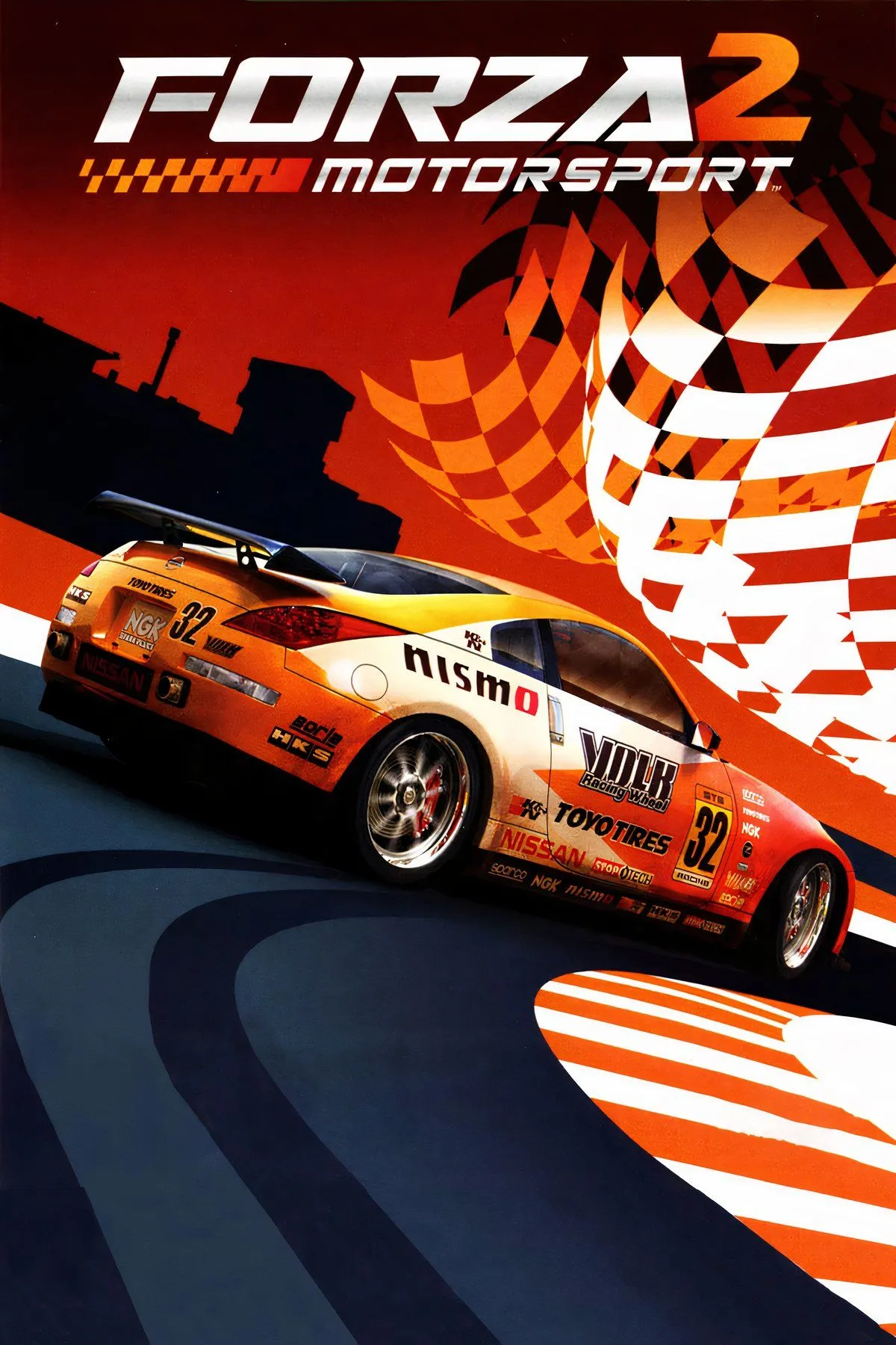 Ảnh bìa game Forza Motorsport 2 với xe đua thể thao