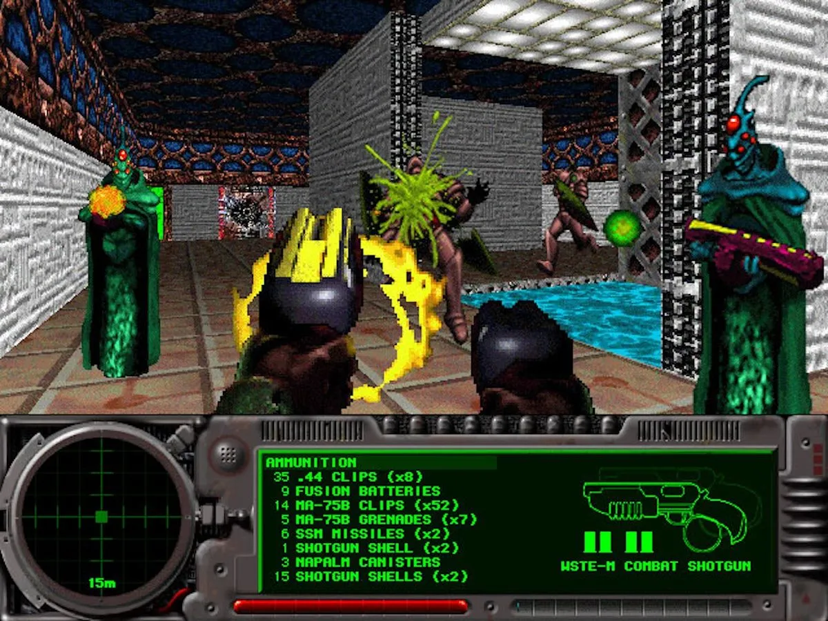 Ảnh chụp màn hình từ series game Marathon, đối thủ của DOOM trên nền tảng Mac