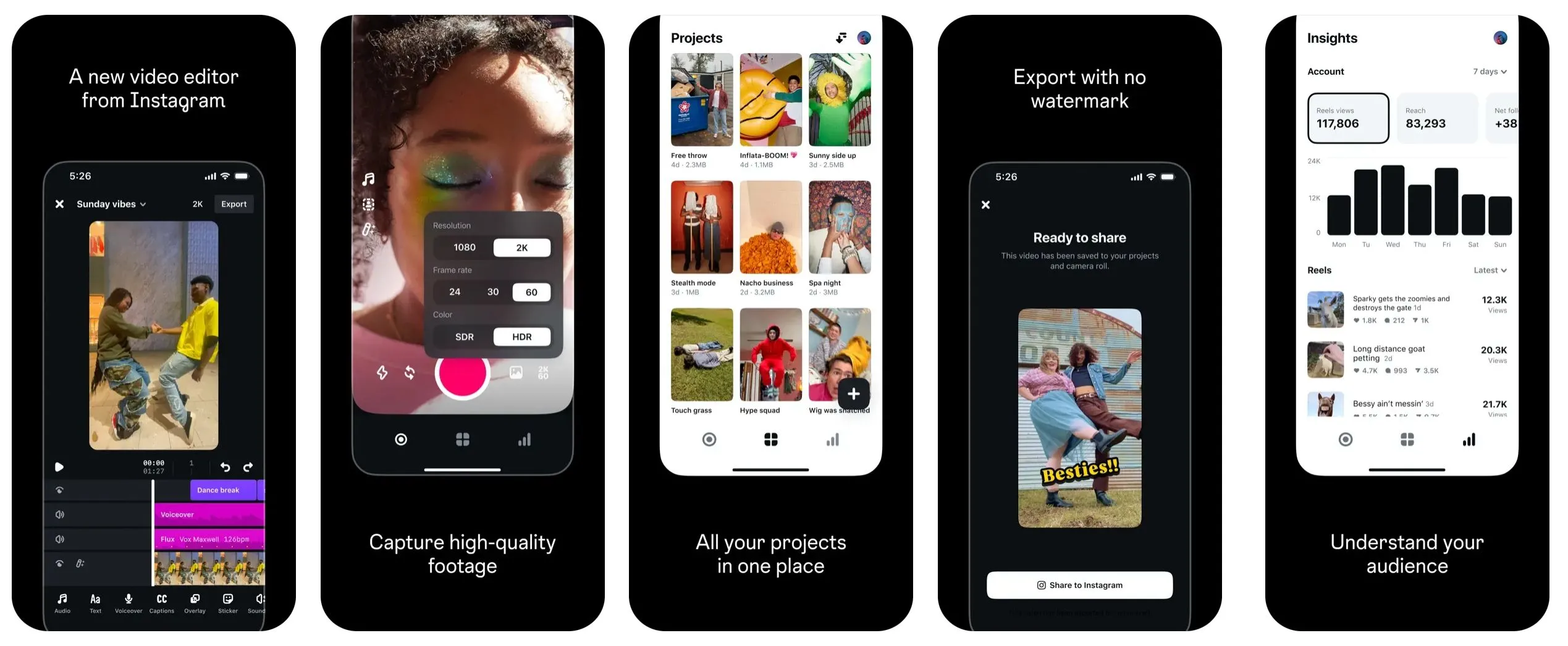 Ảnh chụp màn hình ứng dụng Instagram Edits trên App Store
