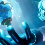 Ảnh quảng bá game Palworld với người huấn luyện và quái vật đứng trước một tòa tháp hùng vĩ.