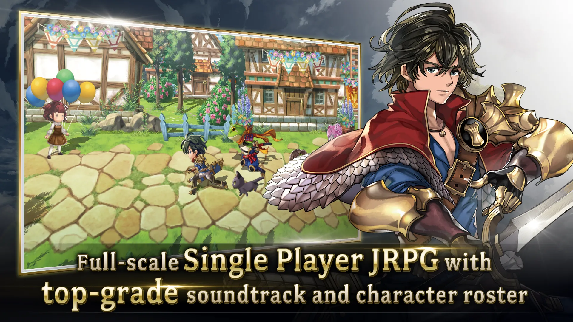 Artwork nhân vật với phong cách JRPG đặc trưng của Another Eden