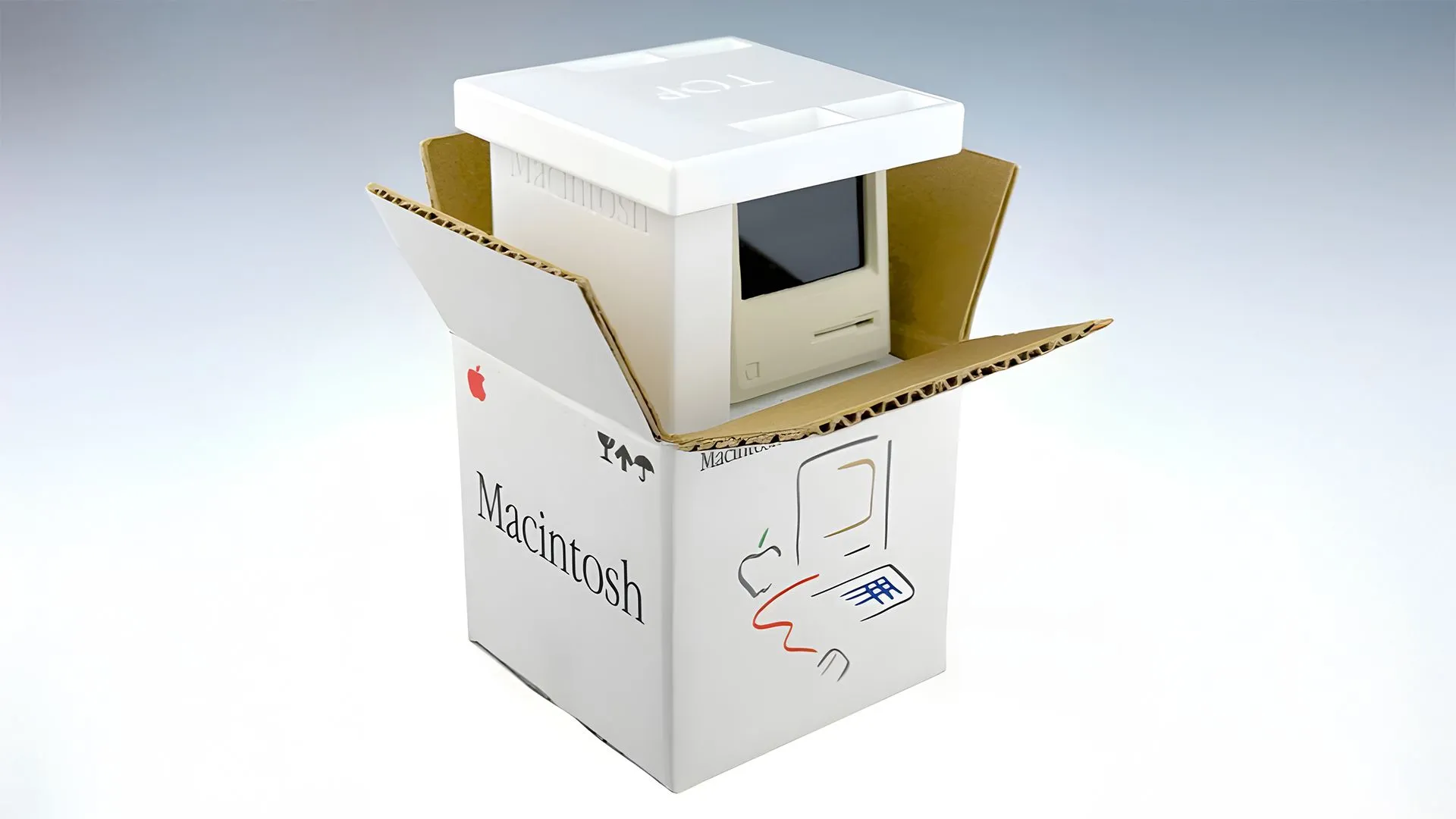 Bản mô phỏng máy tính Macintosh thu nhỏ bằng ngón tay cái