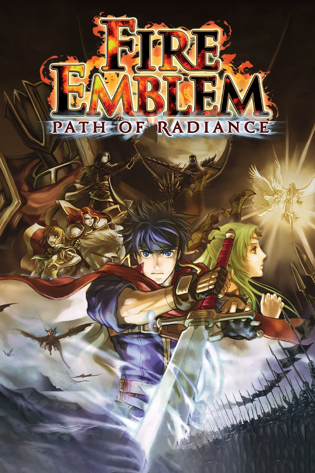 Bìa đĩa game Fire Emblem: Path of Radiance với hình ảnh nhân vật chính Ike.
