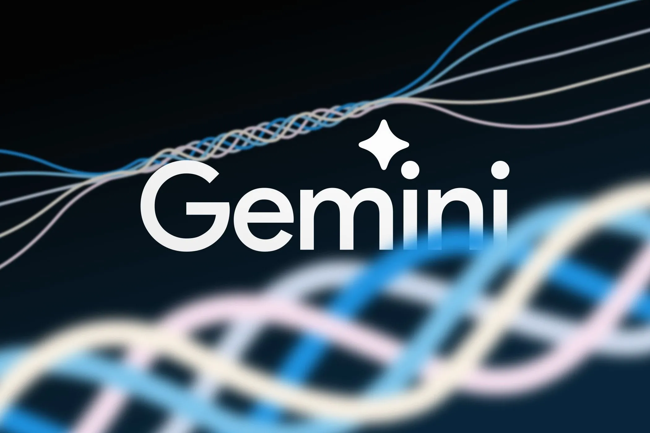 Biểu tượng AI Gemini của Google với các màu sắc đa dạng trên nền xám, đại diện cho tính năng AI tổng hợp.