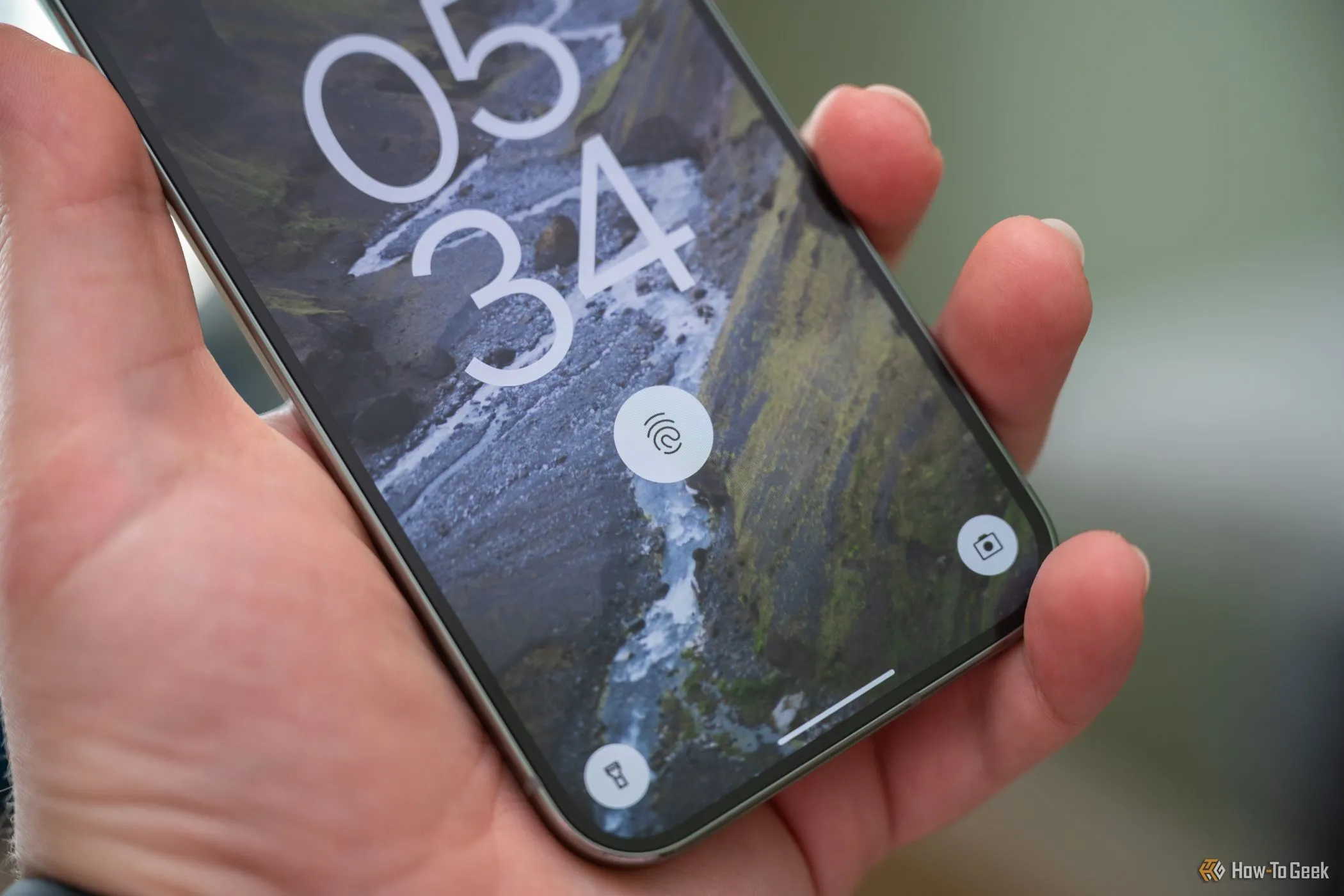 Biểu tượng cảm biến vân tay siêu âm trên Google Pixel 9 Pro