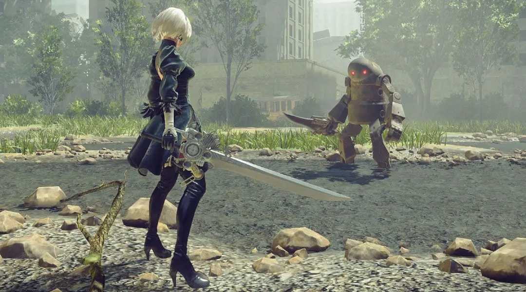 Bộ đôi Android 2B và 9S từ tựa game NieR: Automata, biểu tượng của sự kết hợp hành động và triết lý.