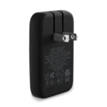 Bộ sạc tường Satechi OntheGo 67W Slim màu đen trên nền trắng, nổi bật thiết kế mỏng và các cổng USB-C