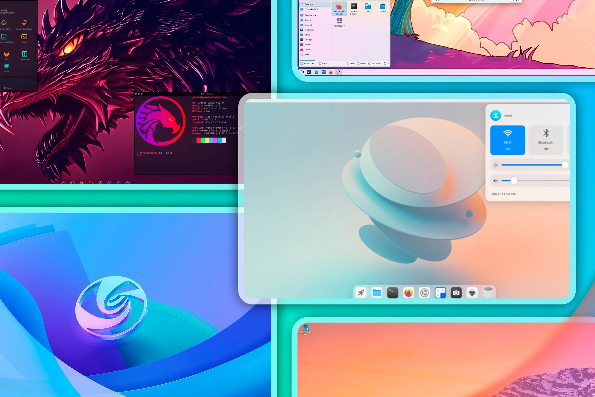 Các giao diện và tùy biến hệ điều hành Linux trên màn hình máy tính