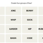 Các từ chưa được phân loại trong game Connections NYT ngày 20 tháng 4 năm 2025.