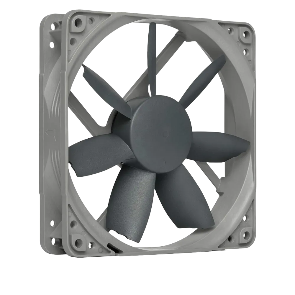 Cận cảnh quạt tản nhiệt Noctua NF-S12B redux-1200 PWM, thiết kế tối ưu cho luồng khí êm ái.
