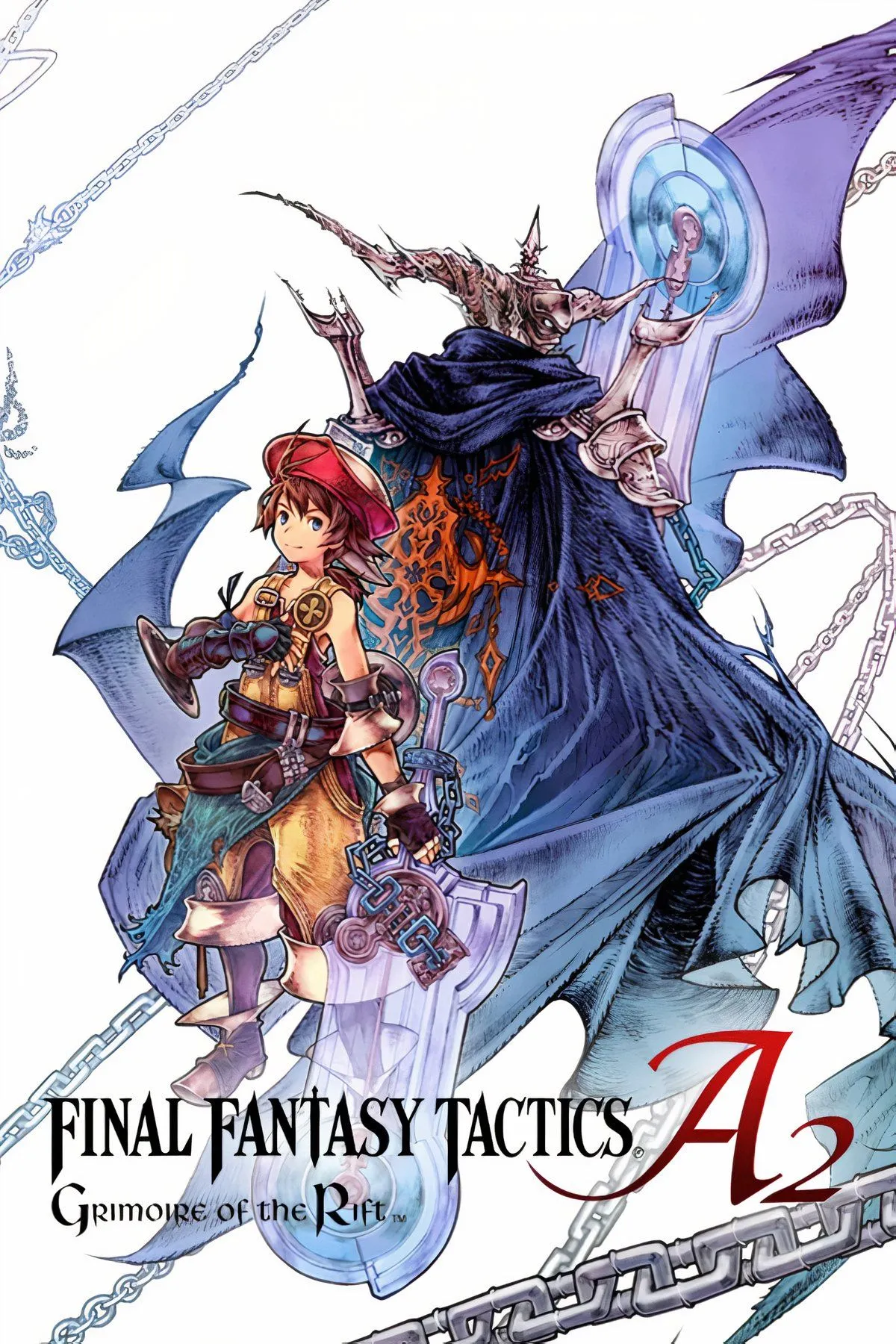 Cảnh chiến đấu trong Final Fantasy Tactics A2: Grimoire of the Rift với các nhân vật và hiệu ứng phép thuật