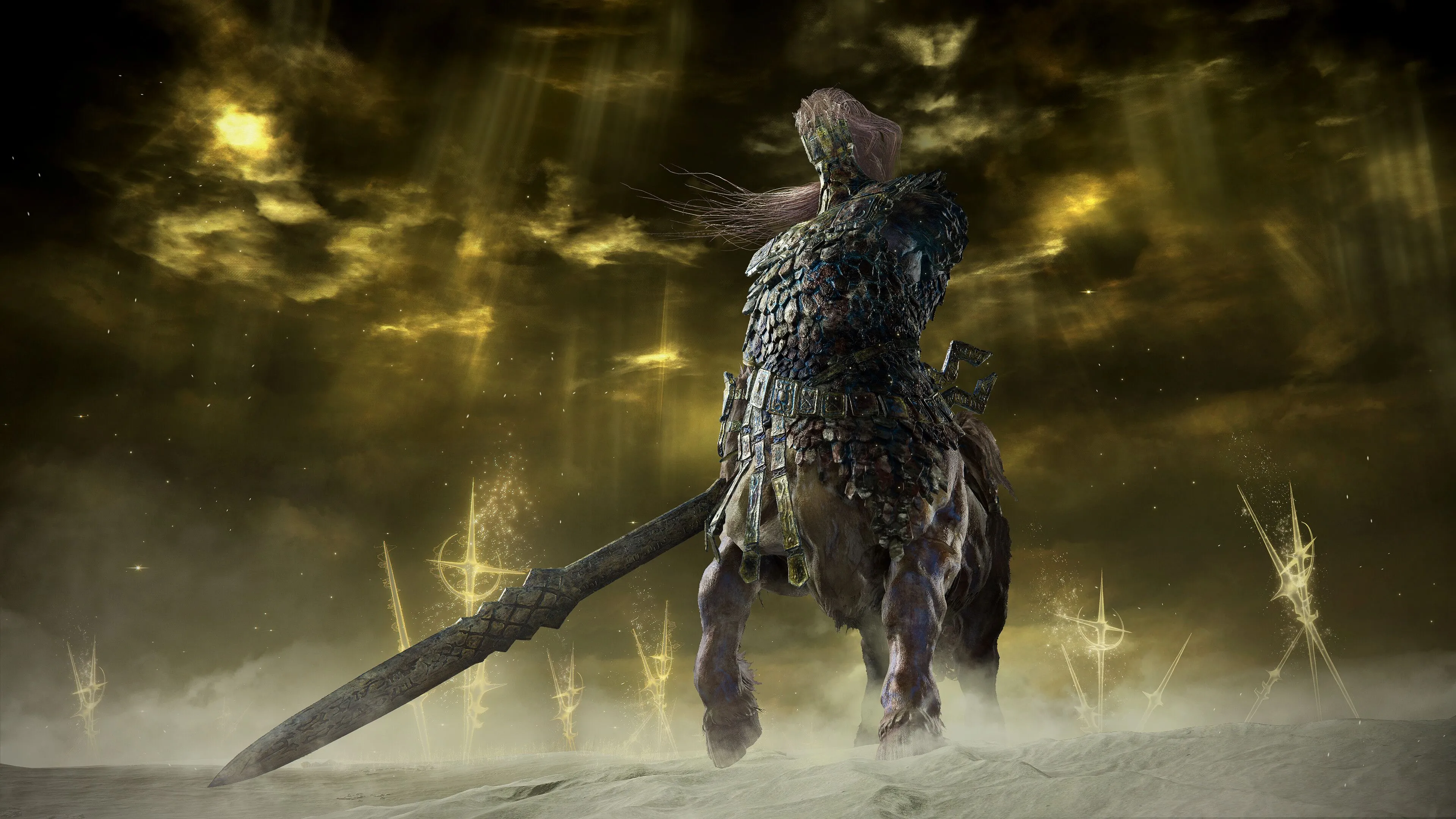 Cảnh chụp trận đấu trùm trong Elden Ring, thể hiện thử thách cơ học của game Soulsborne.