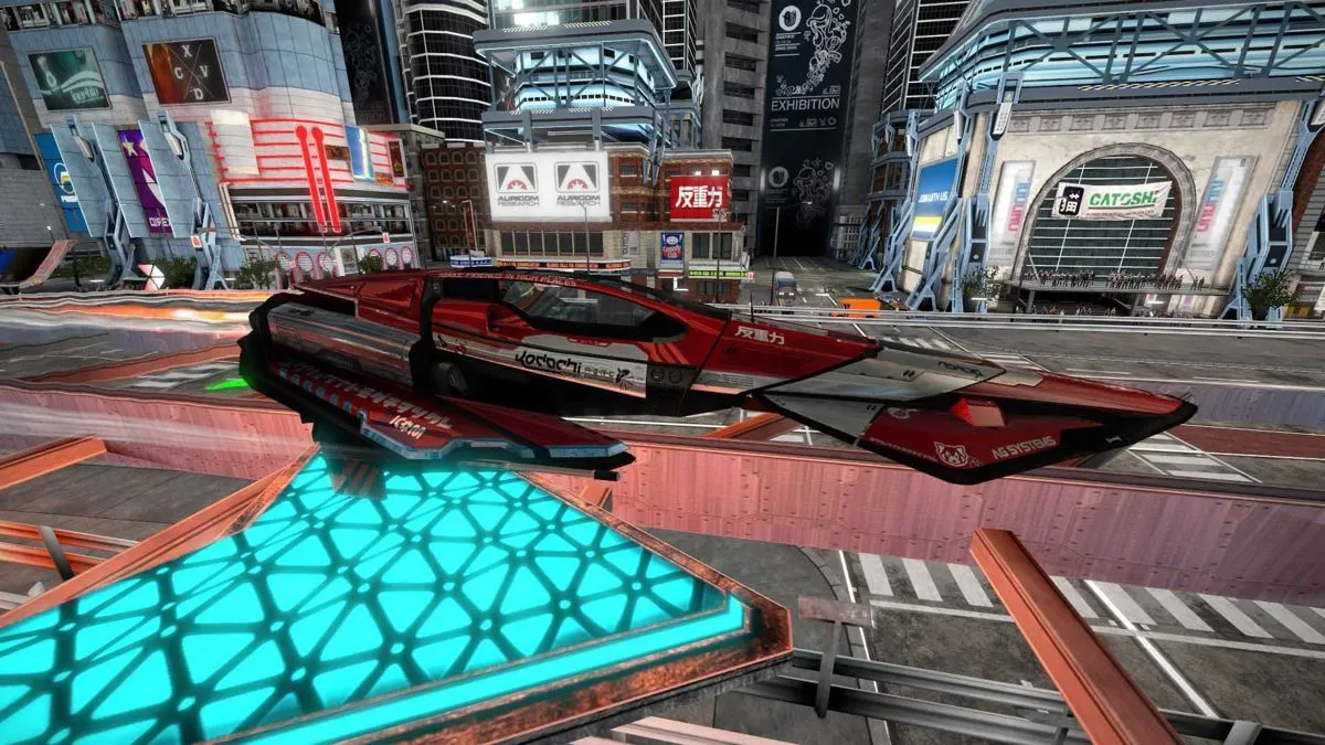 Cảnh đua kịch tính trong tựa game Wipeout Omega Collection