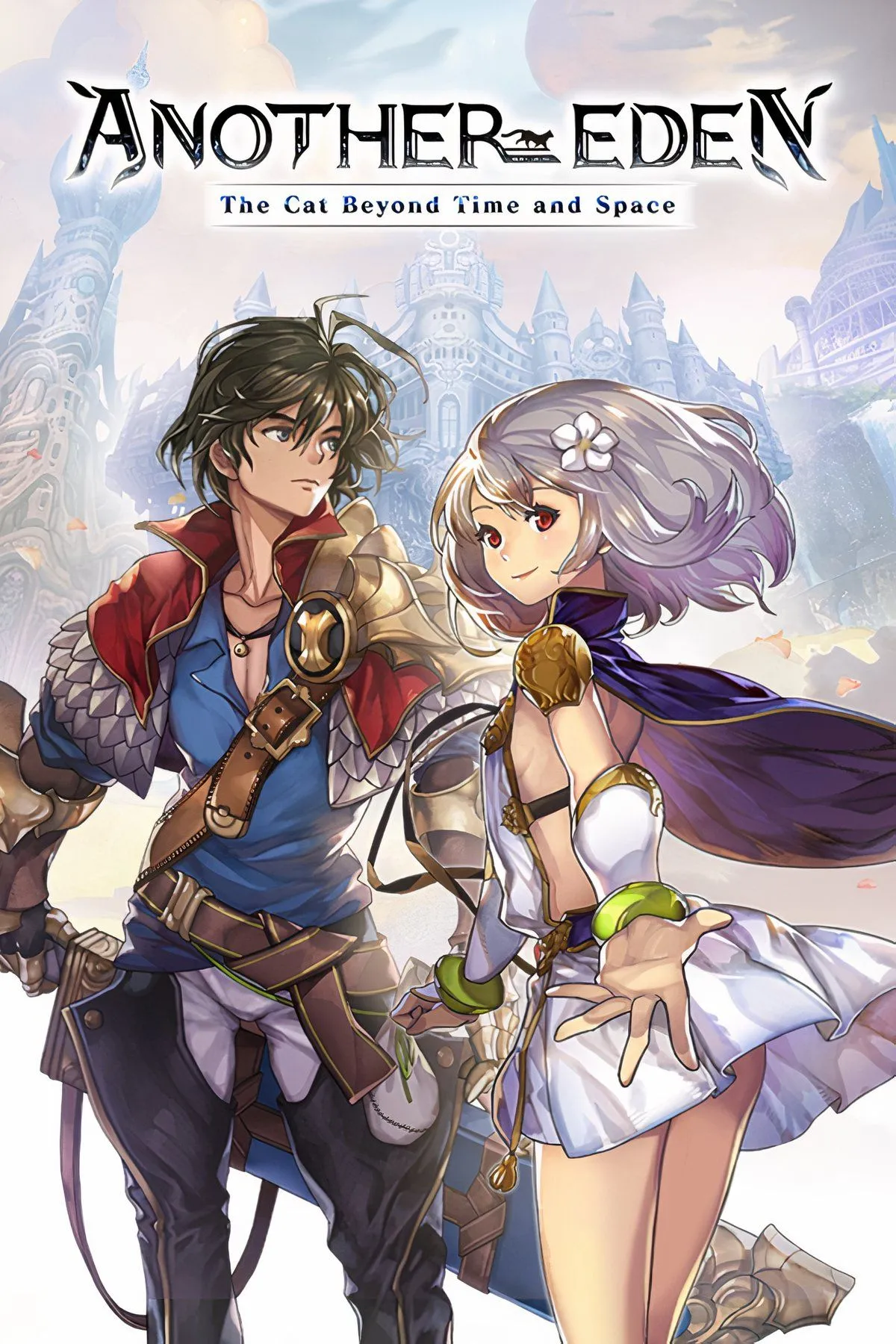 Cảnh gameplay Another Eden, nhân vật Aldo và đồng đội trong trận chiến theo lượt đặc trưng của game