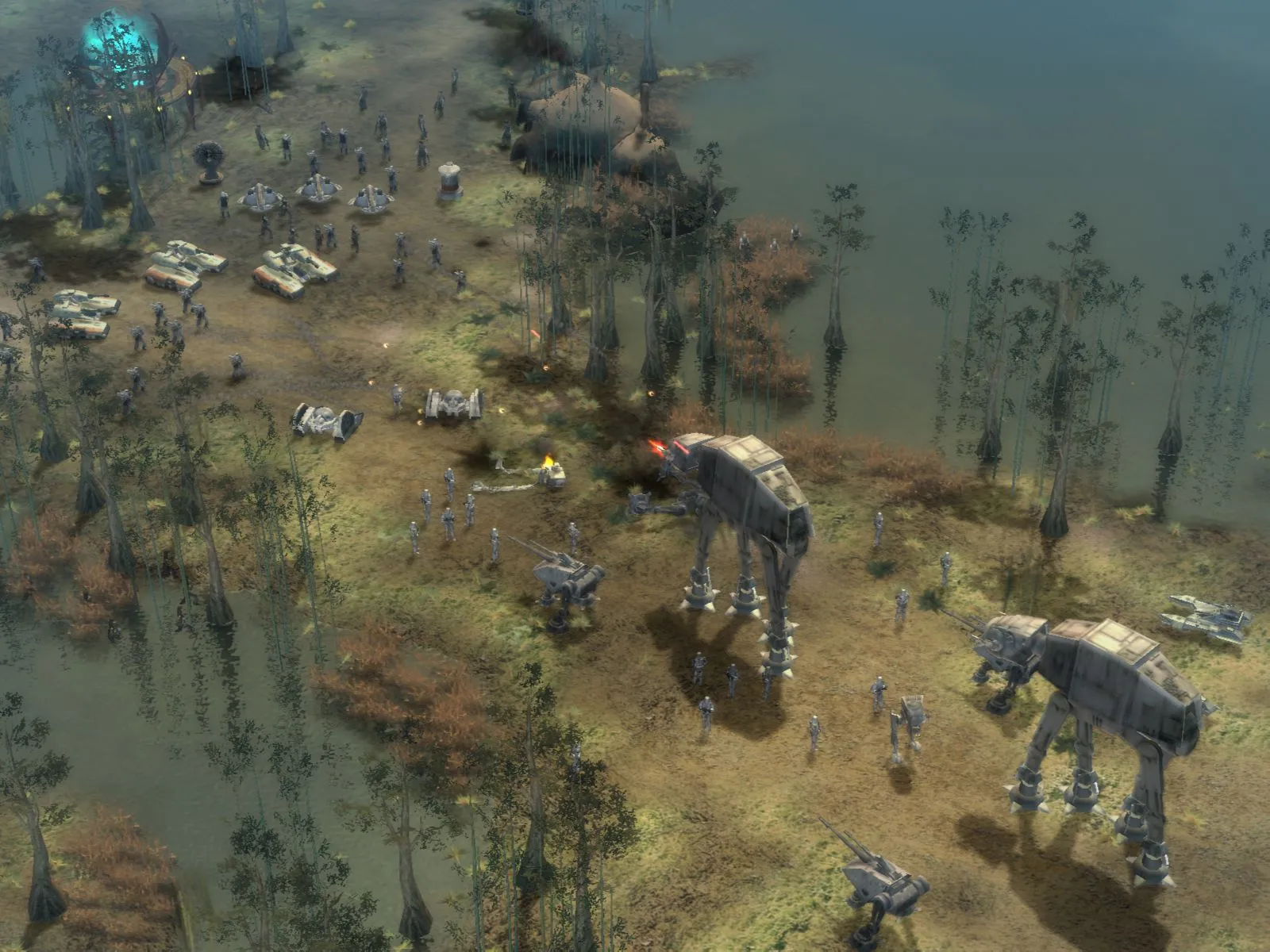 Cảnh tàu chiến không gian dàn trận trong Star Wars Empire at War