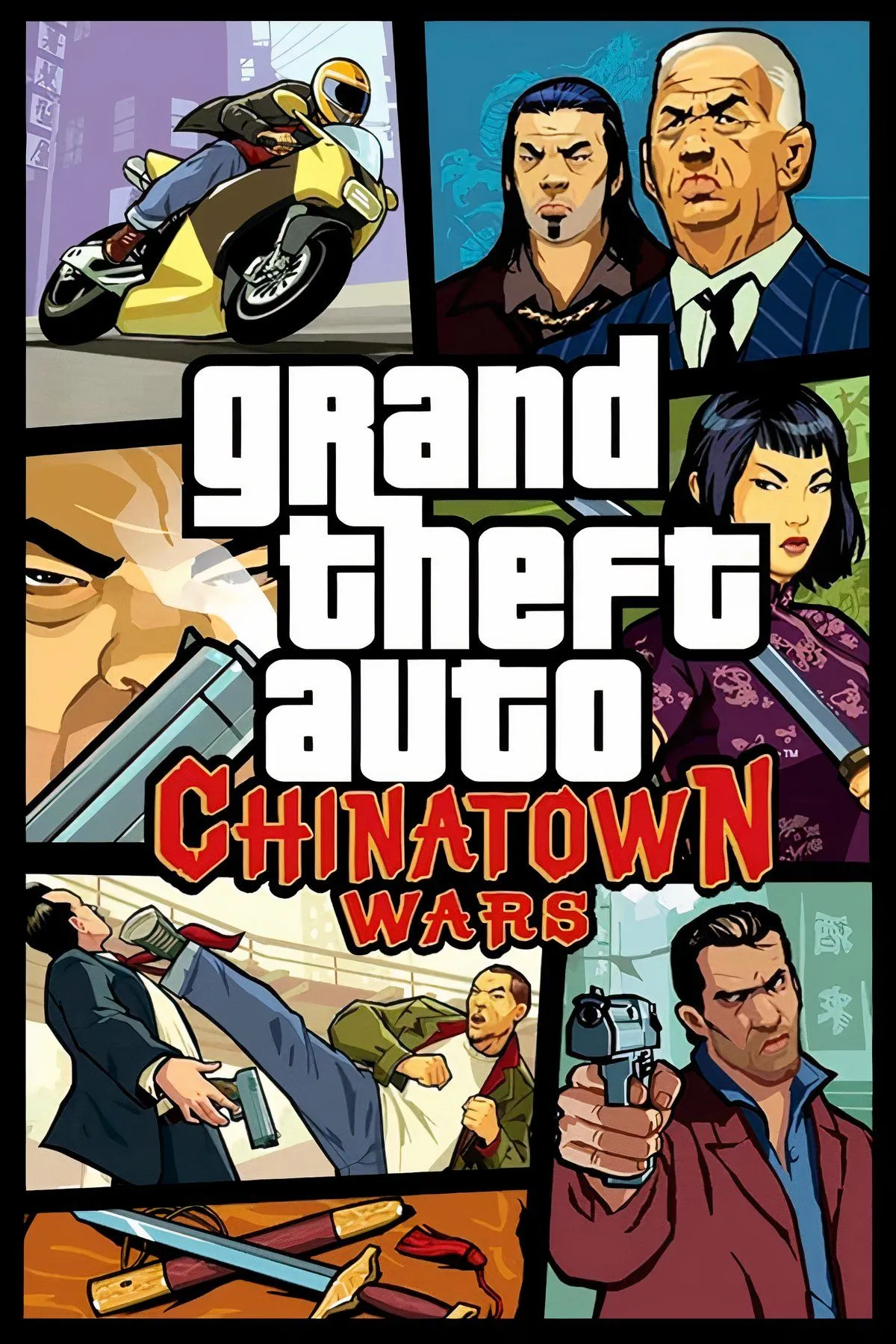 Cảnh trong Grand Theft Auto: Chinatown Wars với góc nhìn isometric đặc trưng