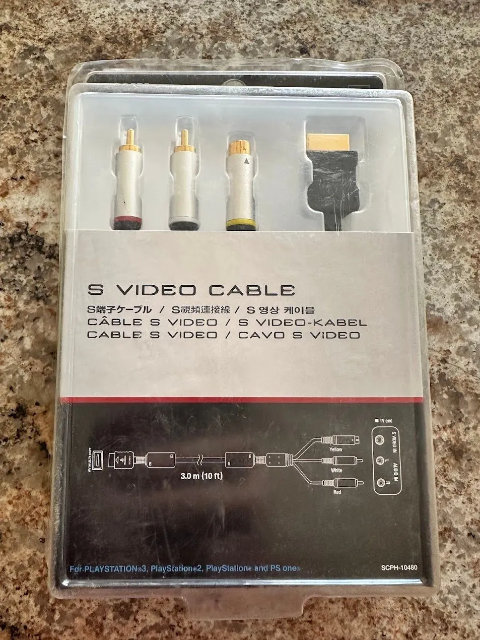Cáp S-Video chính hãng Sony dành cho hệ máy PlayStation, giúp nâng cấp trải nghiệm game retro.