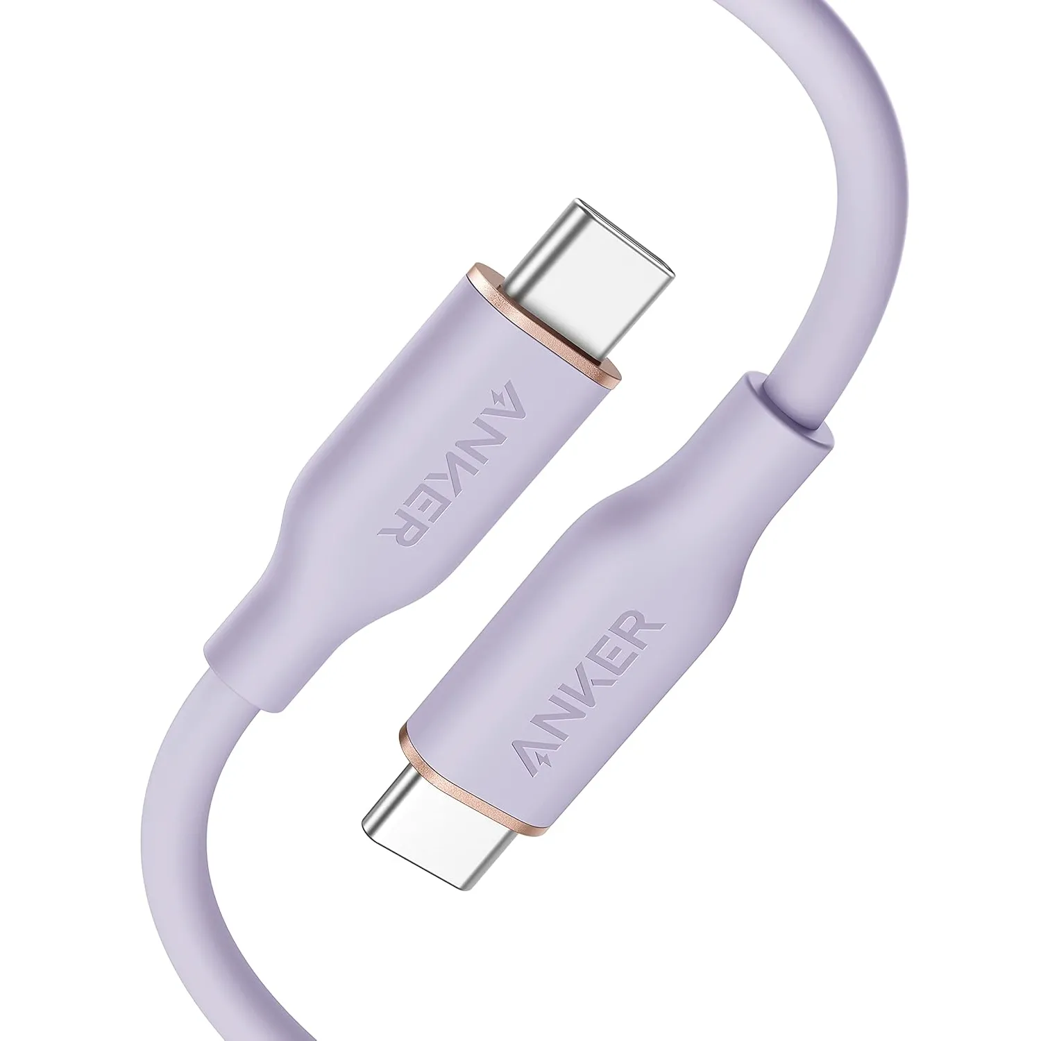 Cáp sạc USB-C Anker 100W màu sắc nổi bật, thể hiện khả năng cung cấp cáp sạc chất lượng cao với nhiều lựa chọn màu sắc để dễ dàng phân loại.