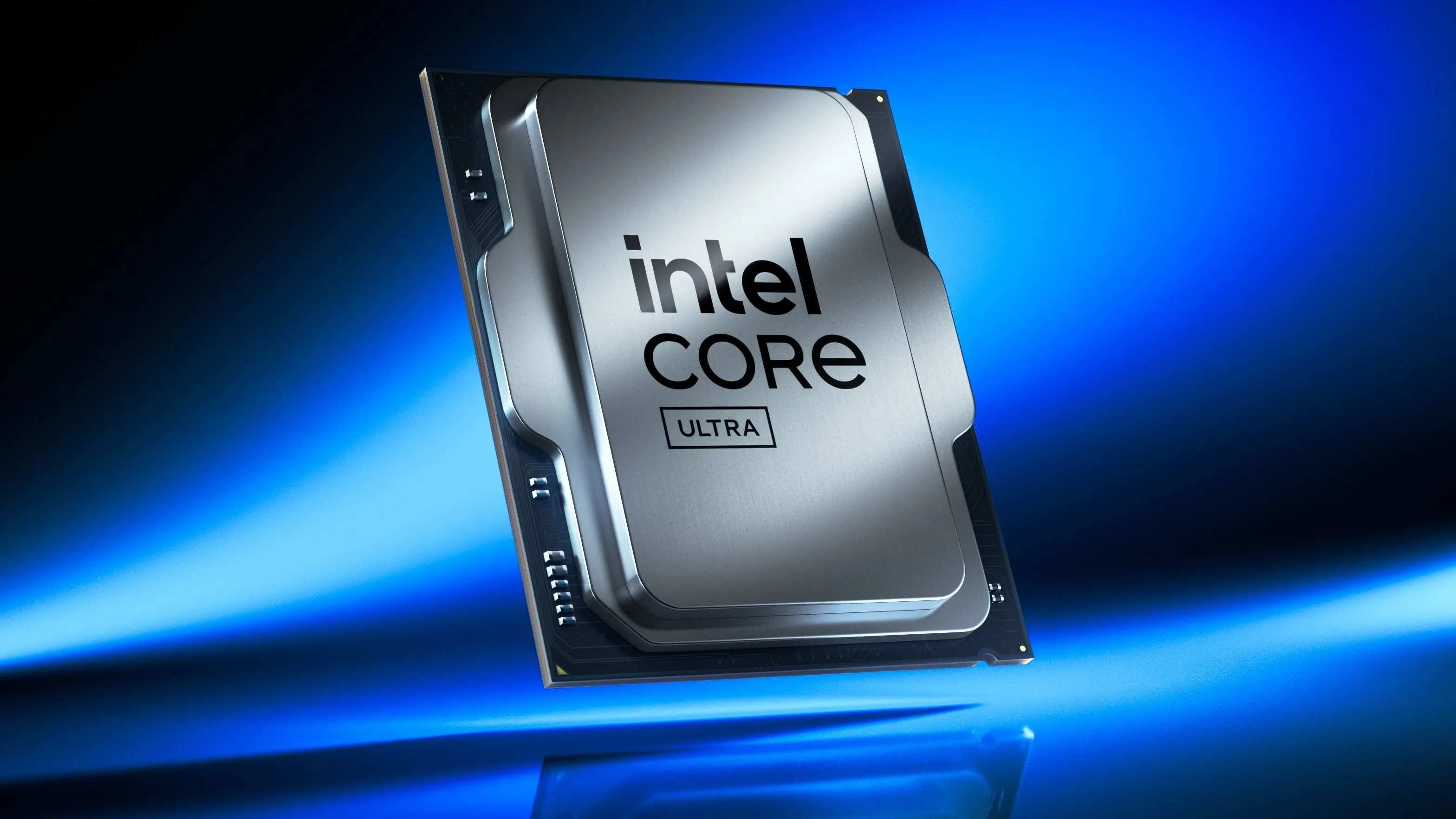 Chip Intel Core Ultra 200-series (Arrow Lake) đặt trên bề mặt