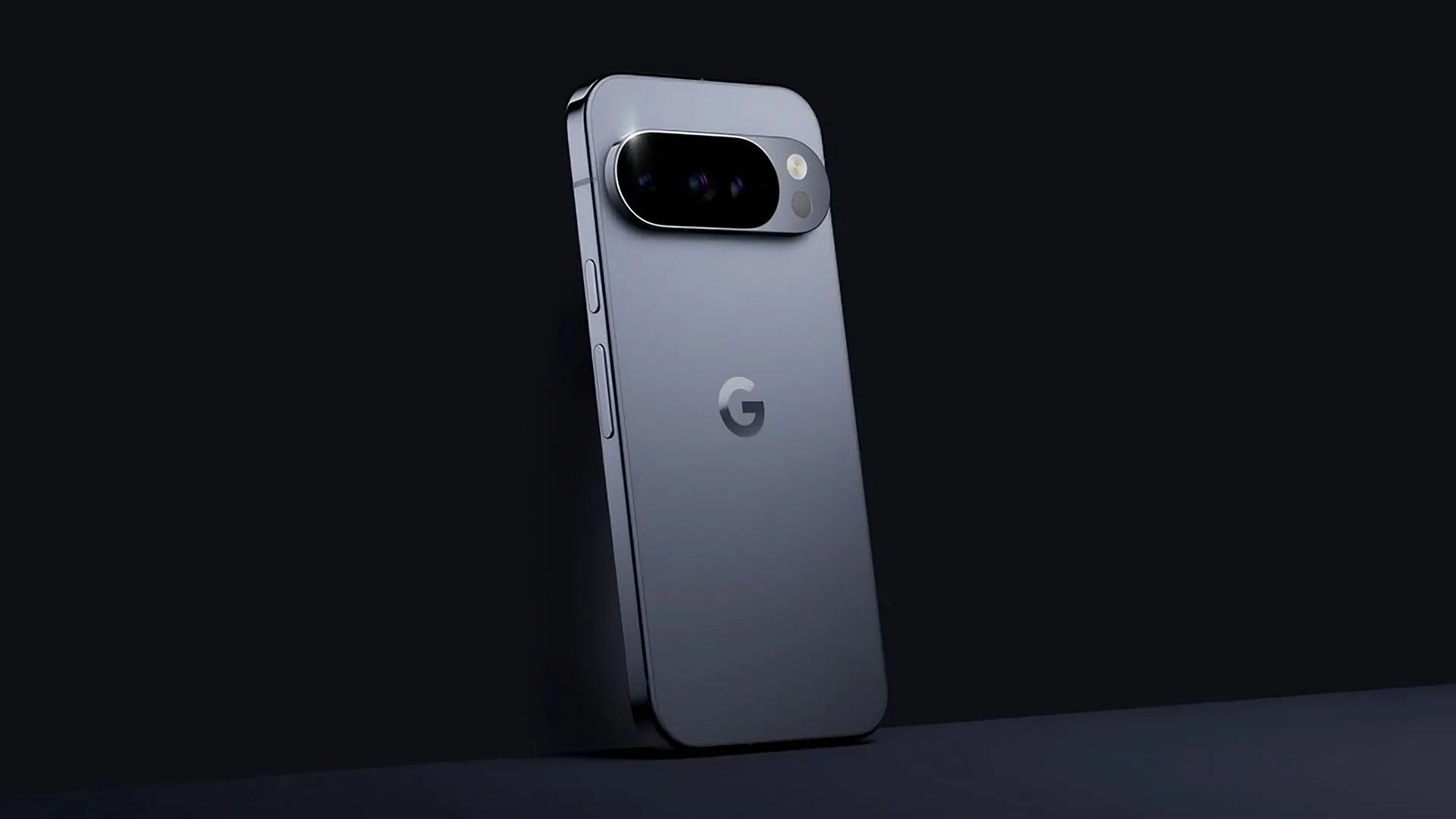 Điện thoại Google Pixel 10 màu bạc với màn hình bật sáng và camera sau nổi bật