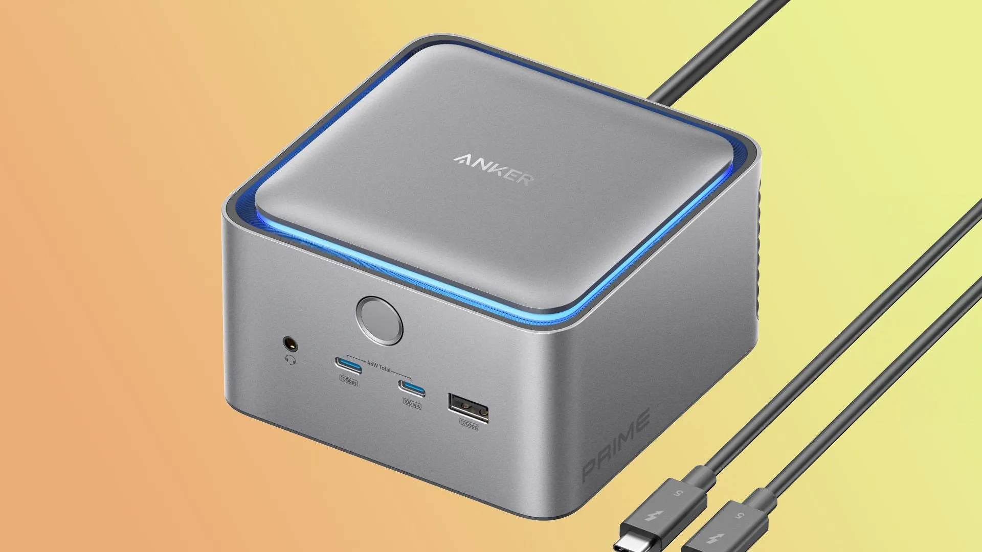 Dock Anker Prime TB5 với nhiều cổng kết nối và dây cáp