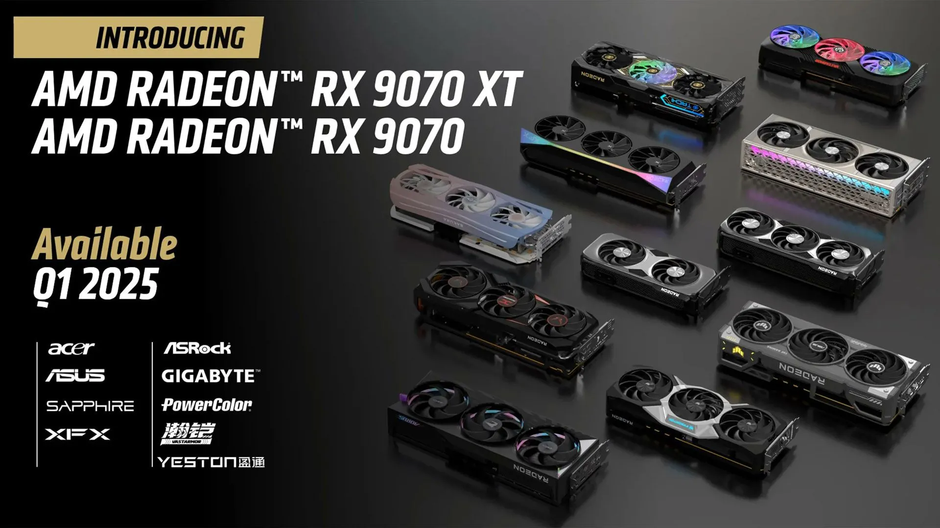 Dòng sản phẩm card đồ họa AMD RX 9070 và RX 9070 XT, đại diện cho các lựa chọn thay thế
