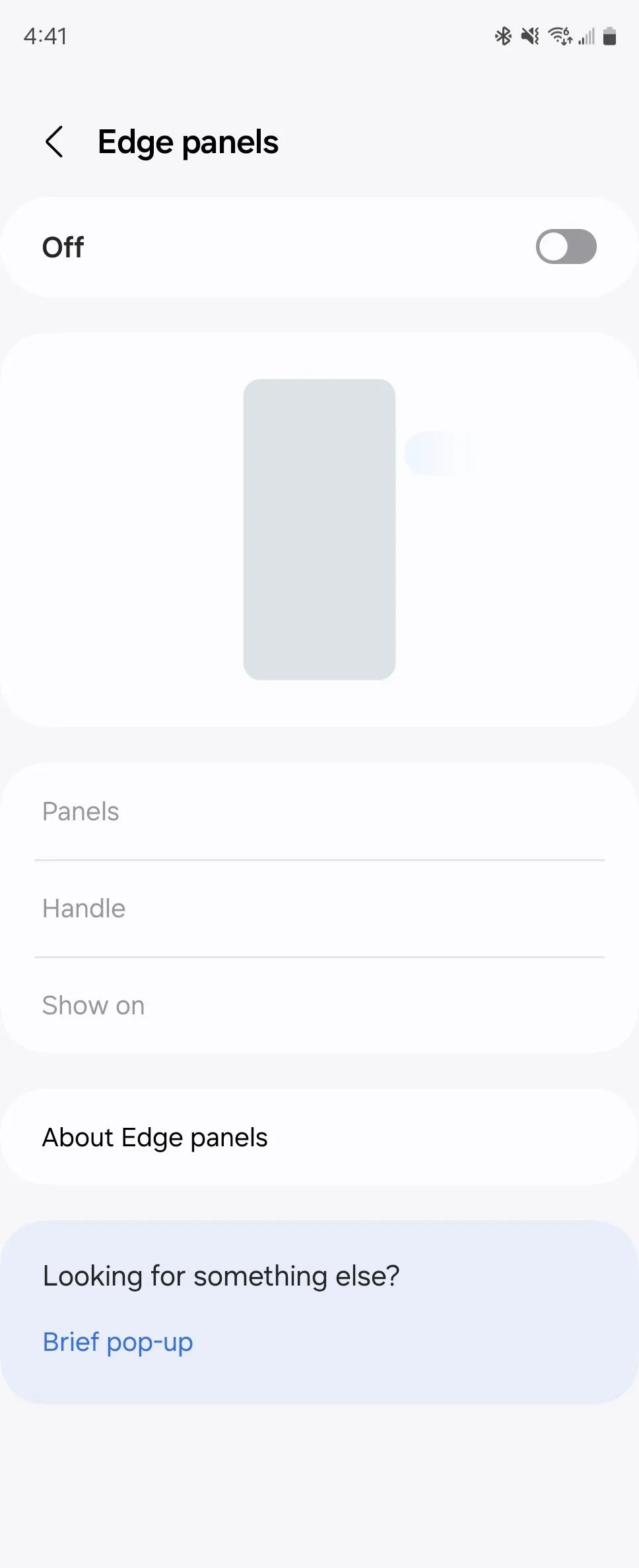 Giao diện cài đặt Edge Panels trên Samsung Galaxy Z Fold 6