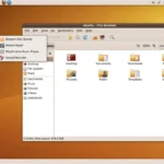 Giao diện desktop Ubuntu 9.10 Karmic Koala với menu ứng dụng và thanh công cụ đặc trưng.