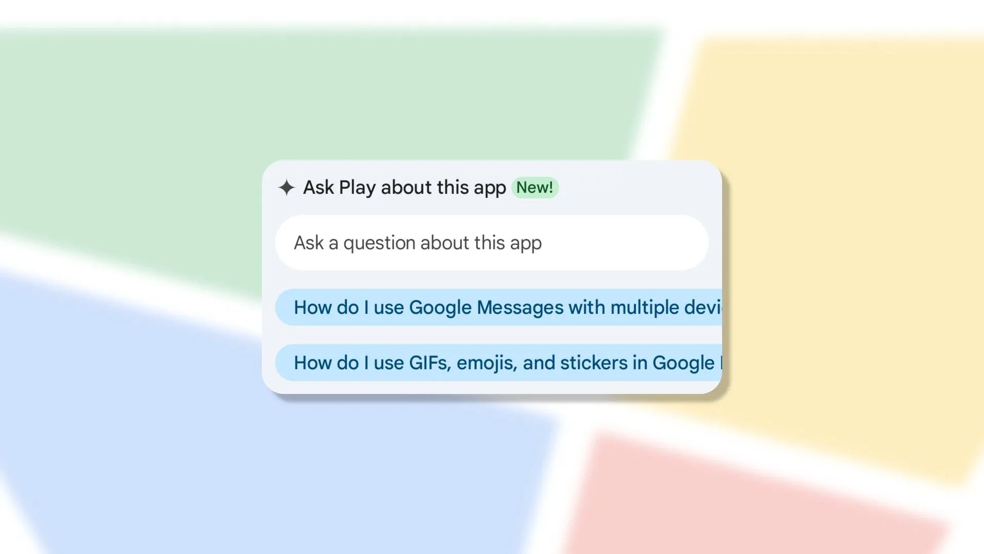 Giao diện Google Play Store với chatbot AI đang tương tác
