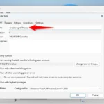 Giao diện tạo tác vụ mới trong Task Scheduler để tự động bật chế độ sáng Windows 11.