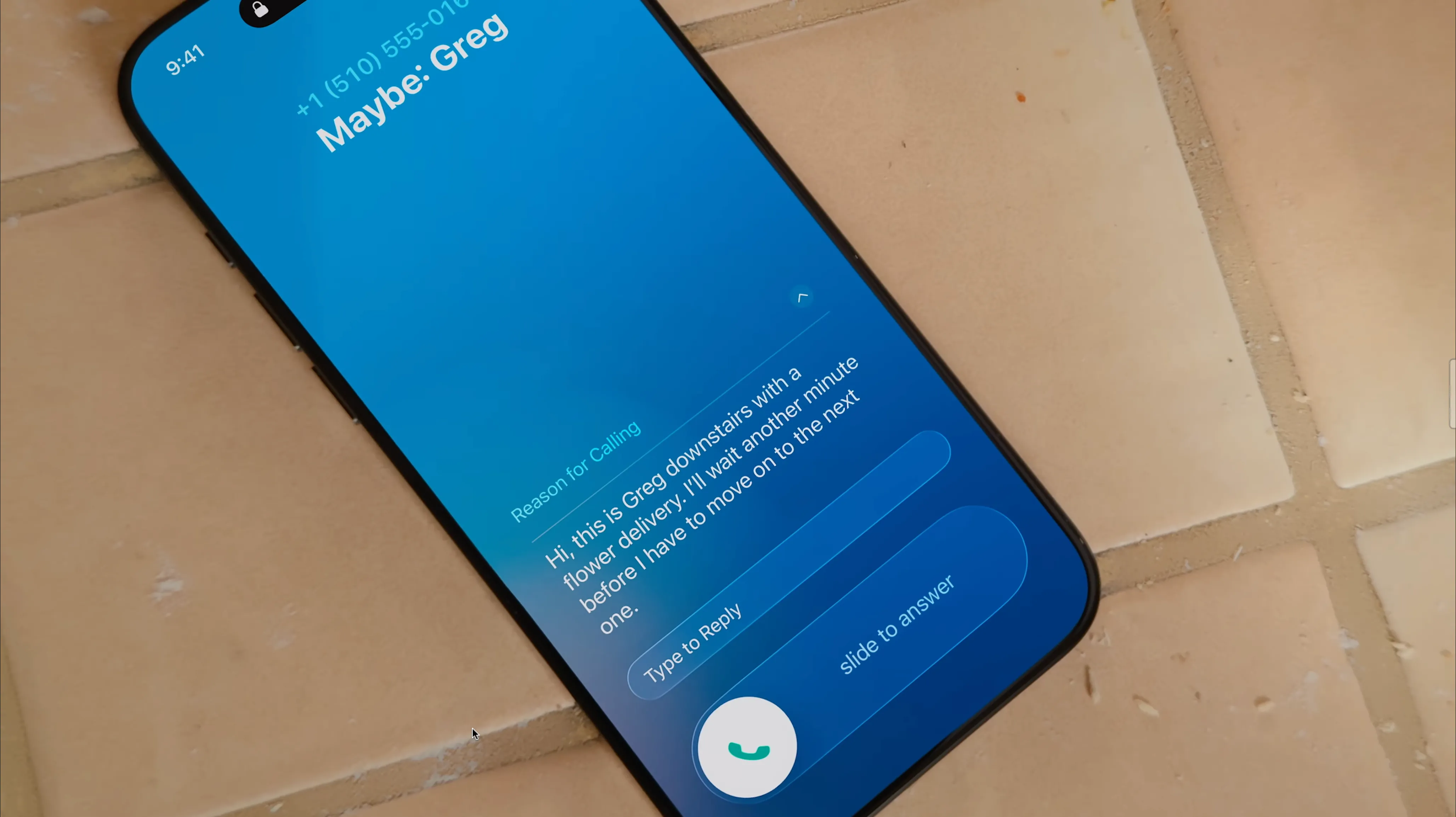 Giao diện tính năng Call Screening trong ứng dụng Điện thoại của iOS 26, giúp lọc cuộc gọi không mong muốn.