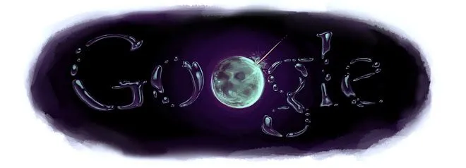 Google Doodle kỷ niệm phát hiện nước trên Mặt trăng năm 2009