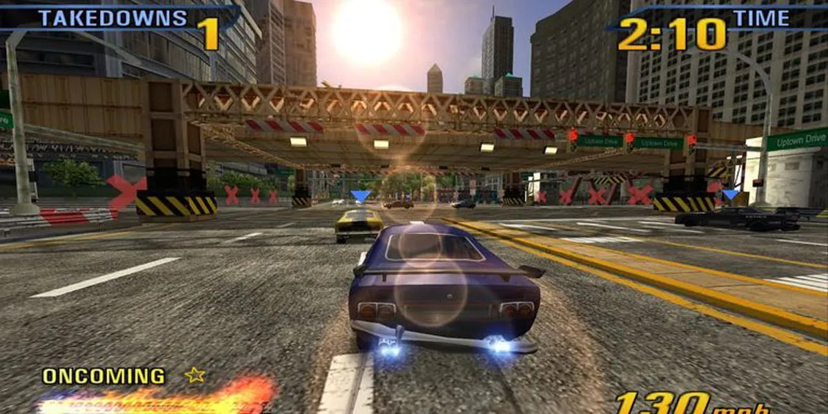 Hiệu ứng nổ hoành tráng trong Burnout 3 Takedown