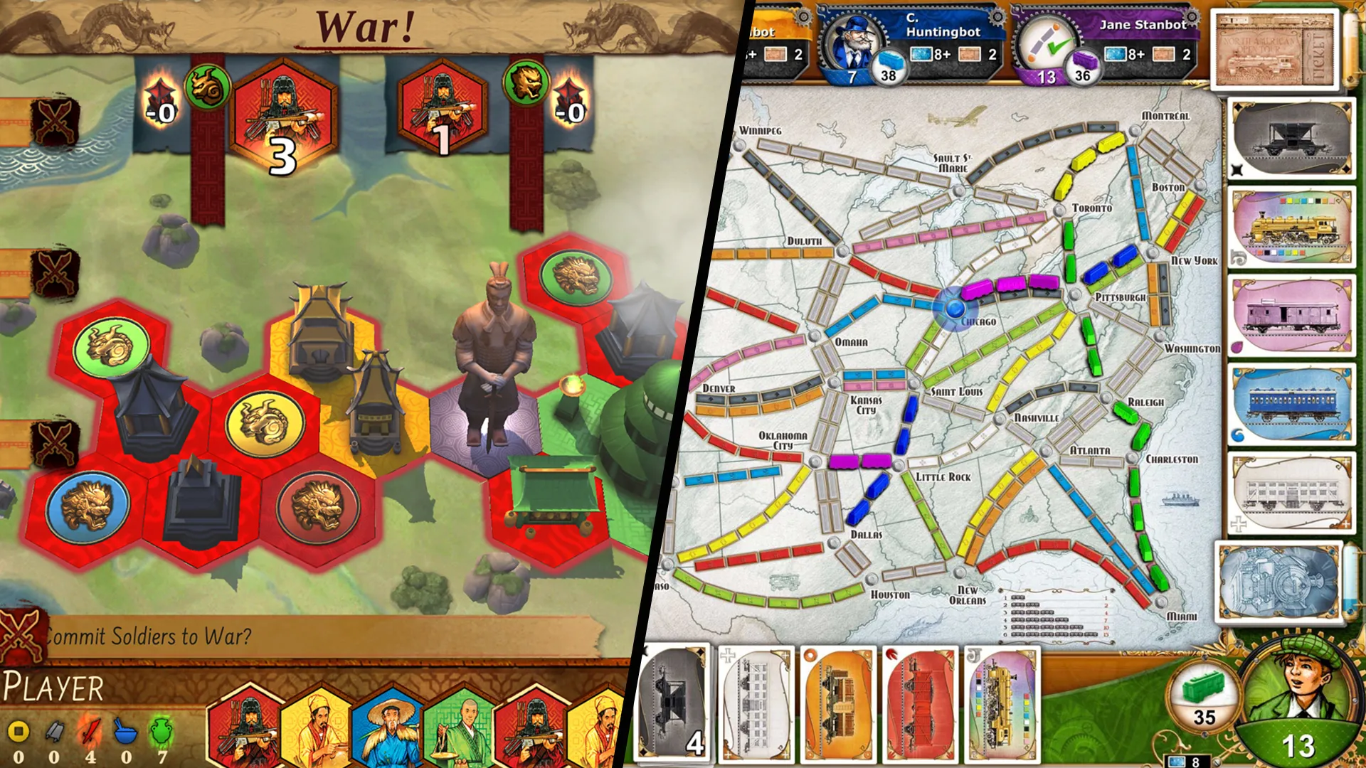 Hình ảnh các biểu tượng trò chơi board game kỹ thuật số được sắp xếp trên màn hình máy tính bảng, minh họa trải nghiệm giải trí nhóm trên thiết bị này.