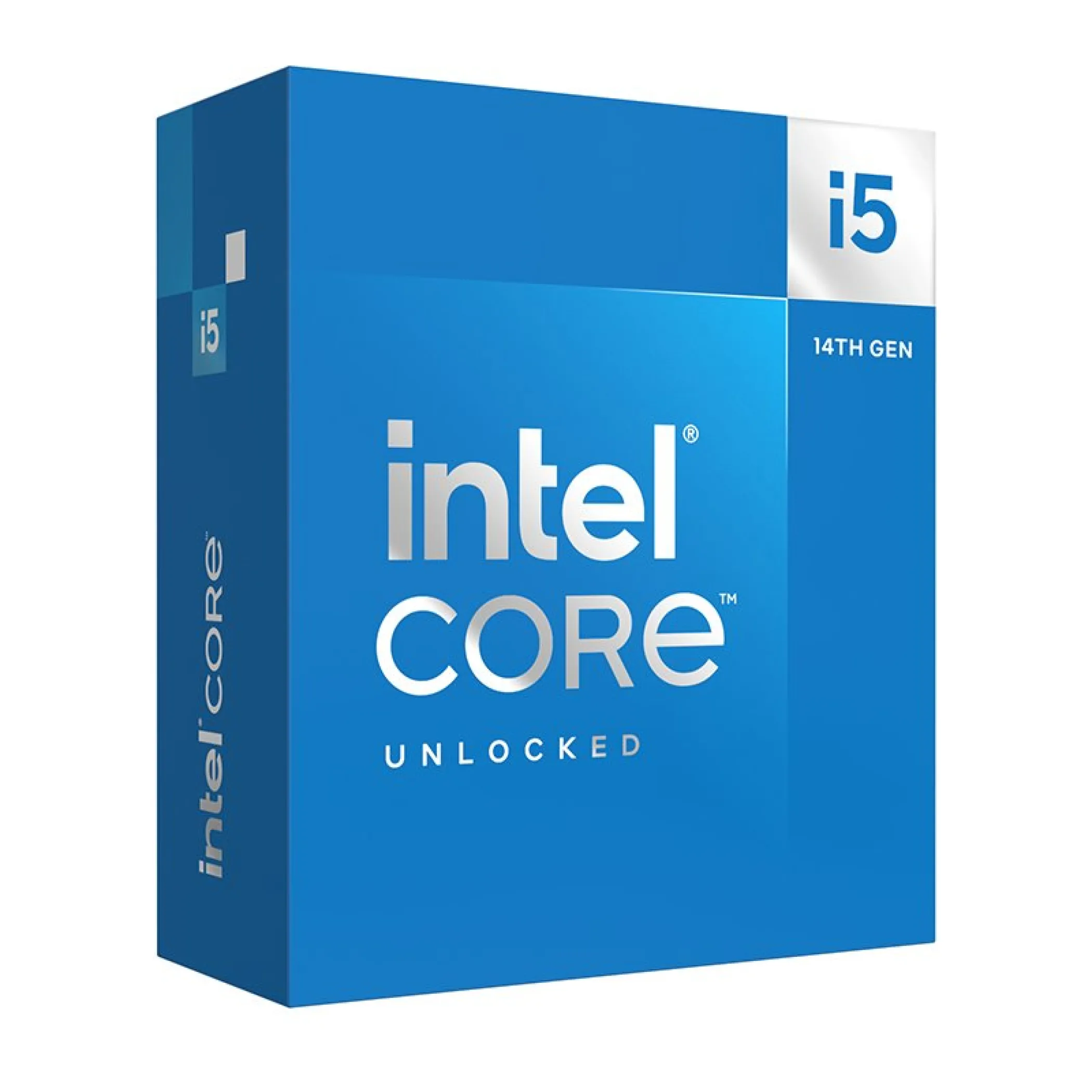 Hình ảnh cận cảnh chip Intel Core i5-14600K, một lựa chọn CPU mạnh mẽ và hiệu quả cho các dàn PC gaming.