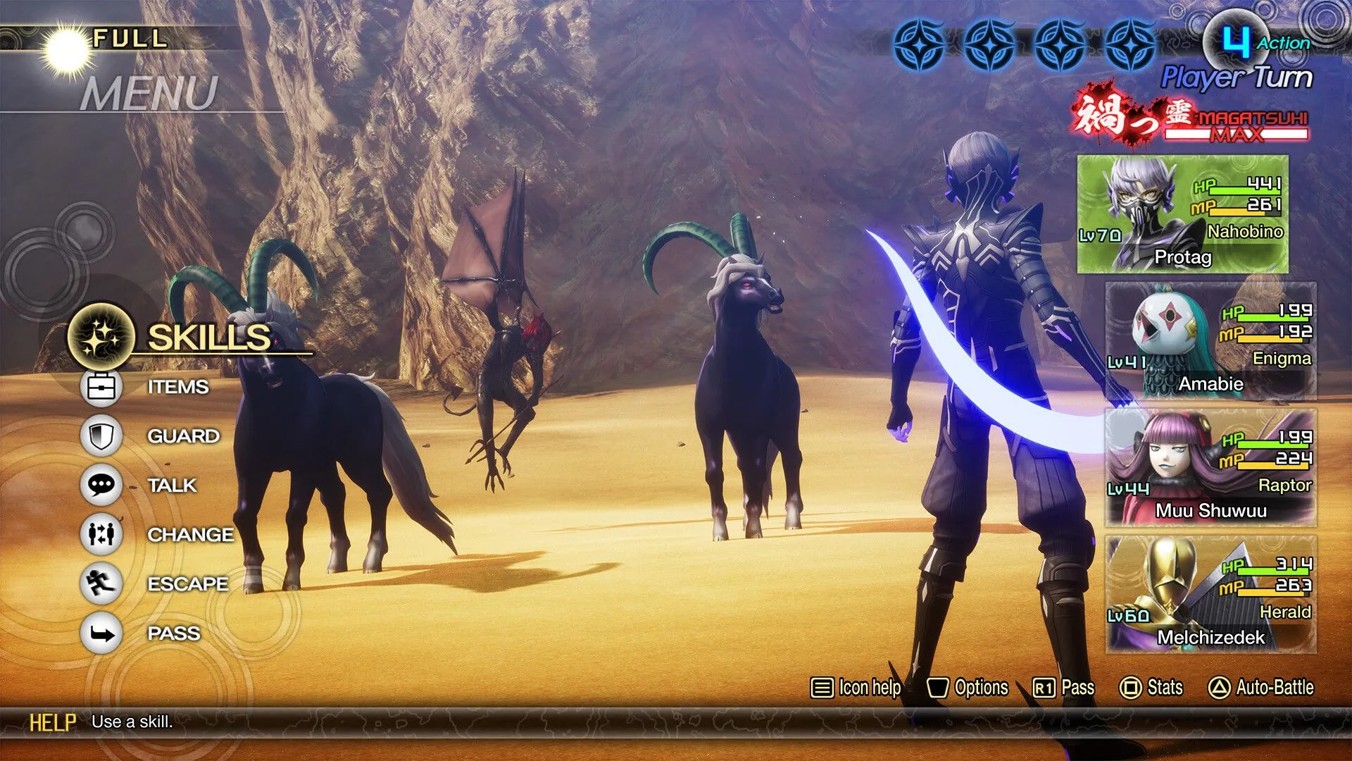 Hình ảnh chiến đấu trong Shin Megami Tensei V Vengeance với hệ thống phức tạp