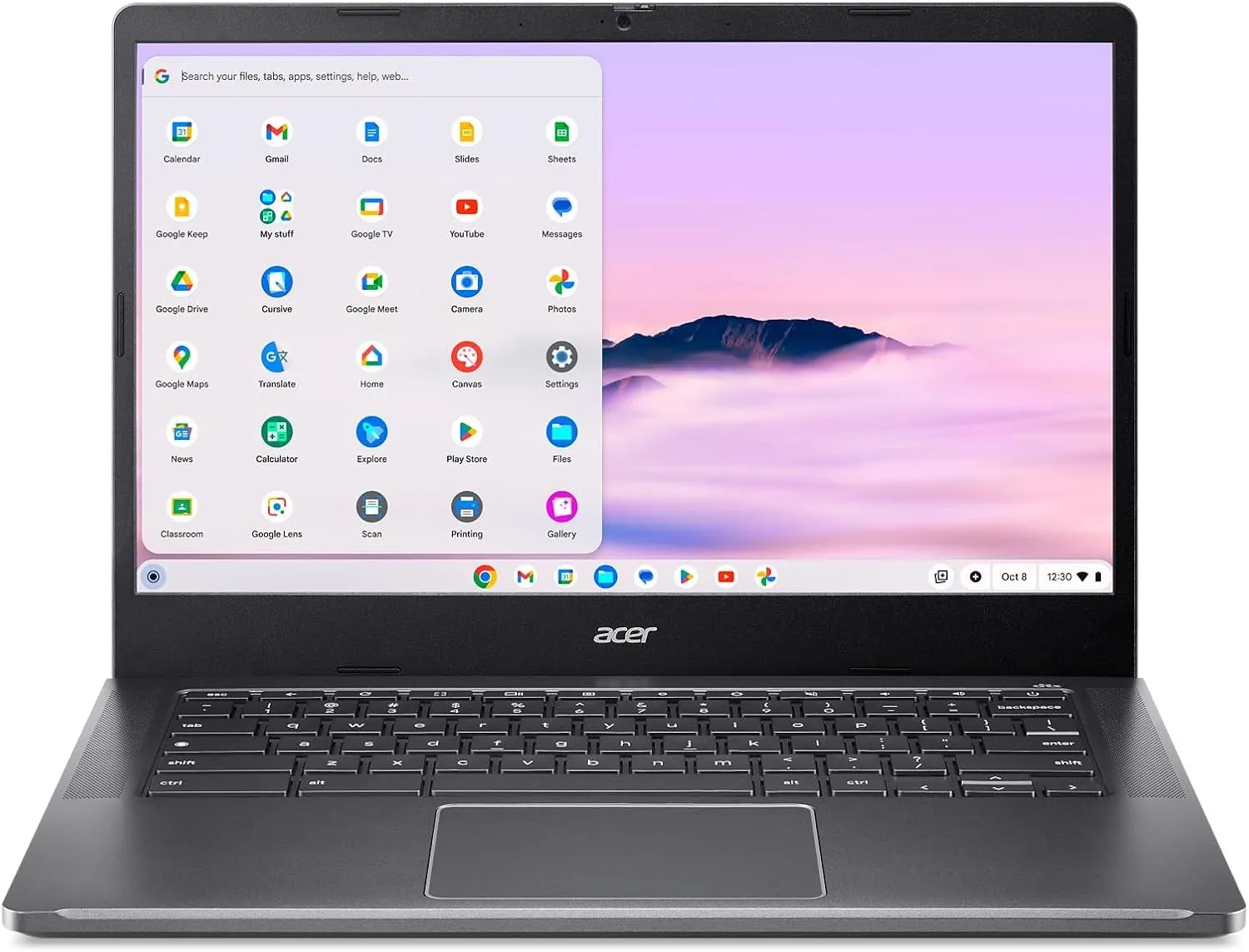 Hình ảnh laptop Acer Chromebook Plus 514 với hệ điều hành ChromeOS