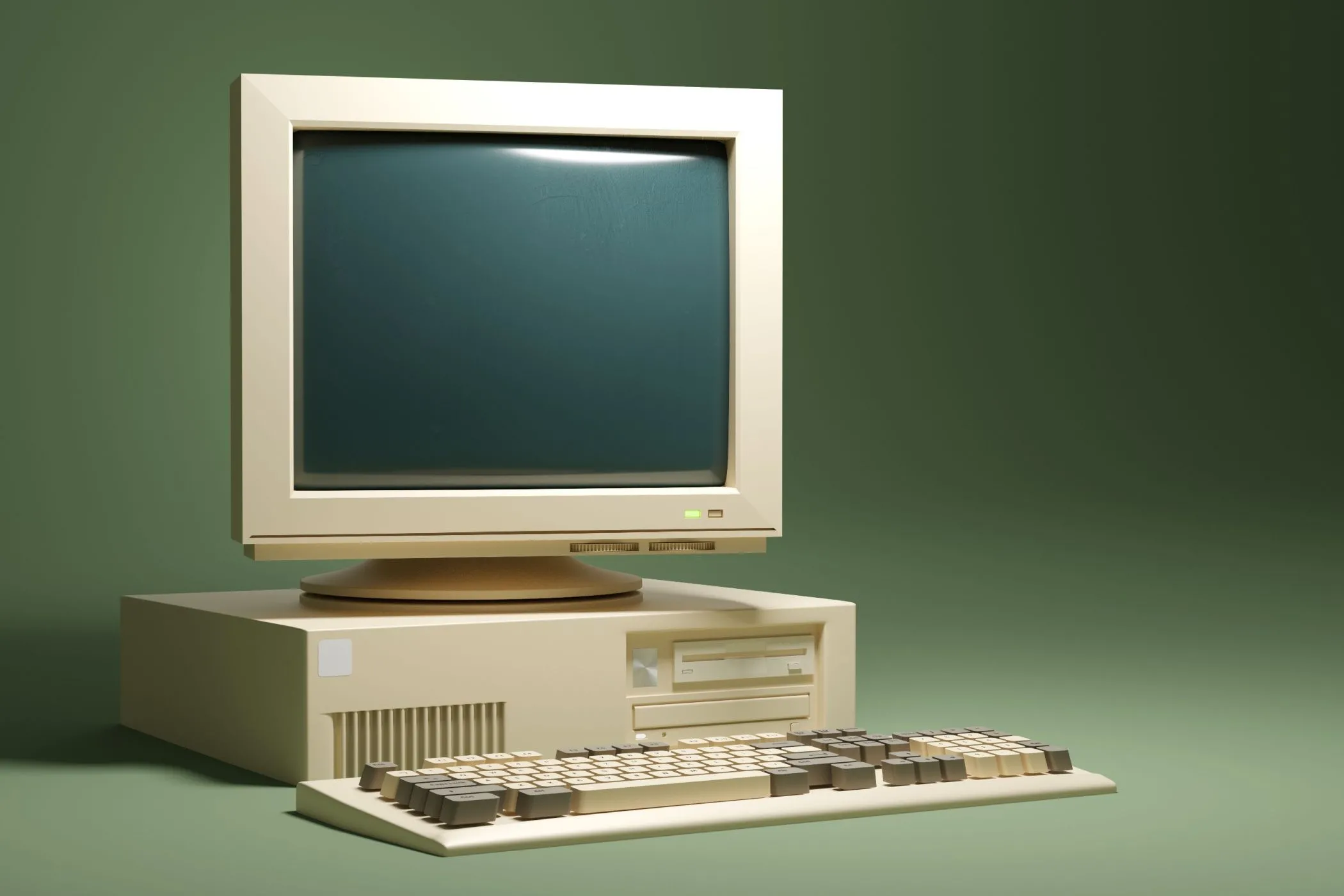 Hình ảnh máy tính màu be cổ điển, gợi nhớ về vỏ case PC retro đặc trưng.