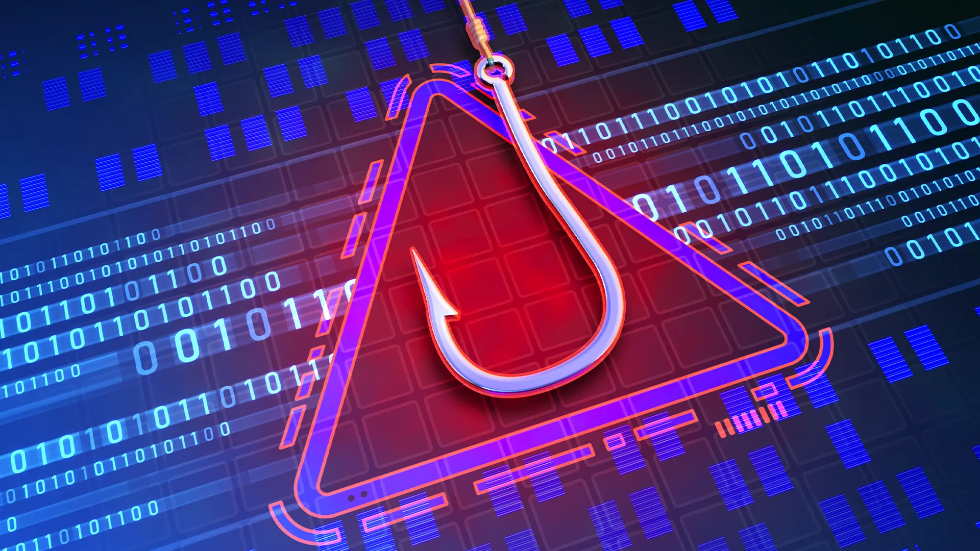 Hình ảnh minh họa một chiếc móc câu tượng trưng cho cuộc tấn công lừa đảo (phishing) nhắm vào dữ liệu người dùng