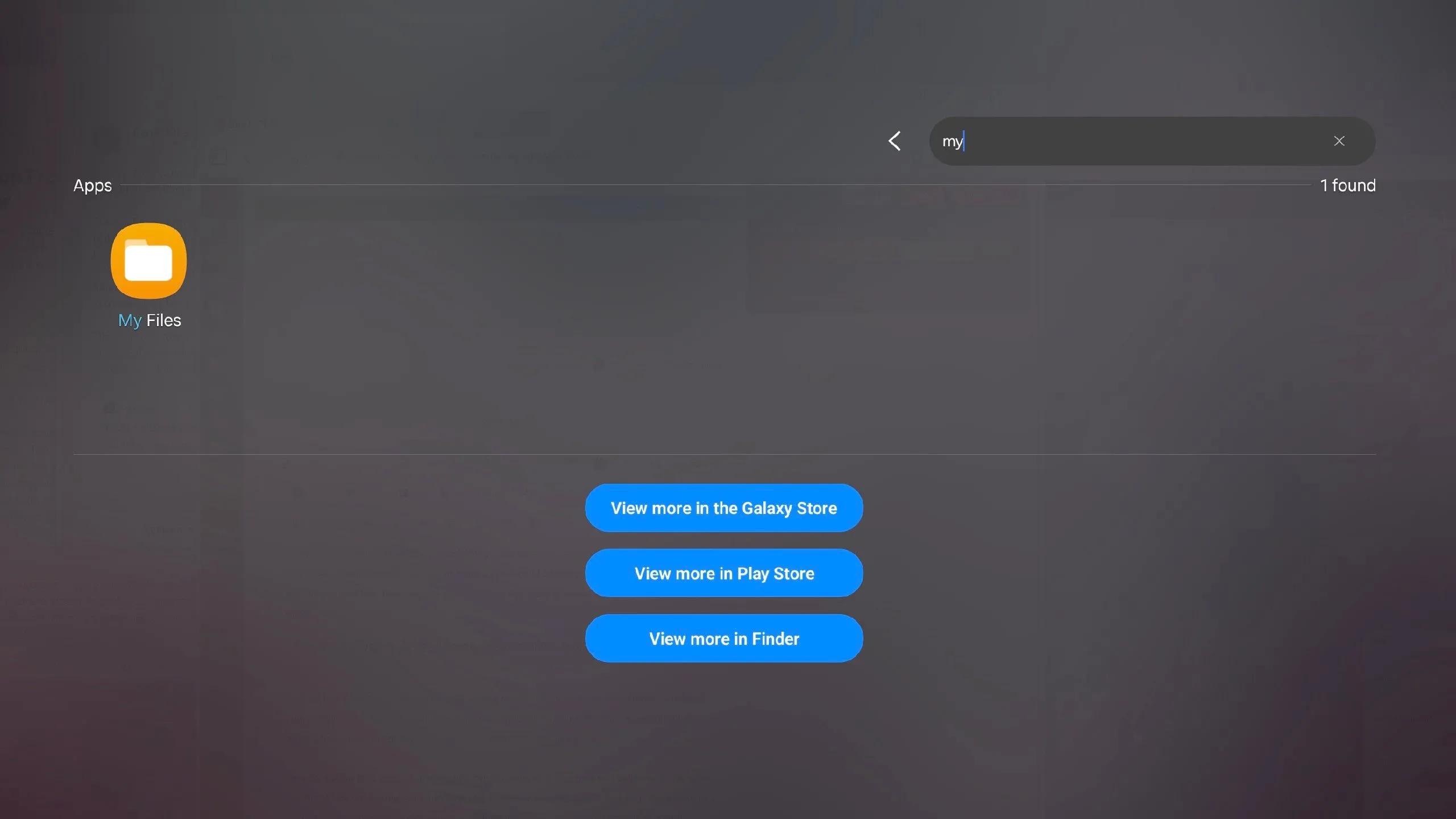 Hình ảnh minh họa tìm kiếm và khởi chạy ứng dụng bằng phím tắt trên Samsung DeX, thể hiện hiệu quả của phương pháp không dùng chuột.