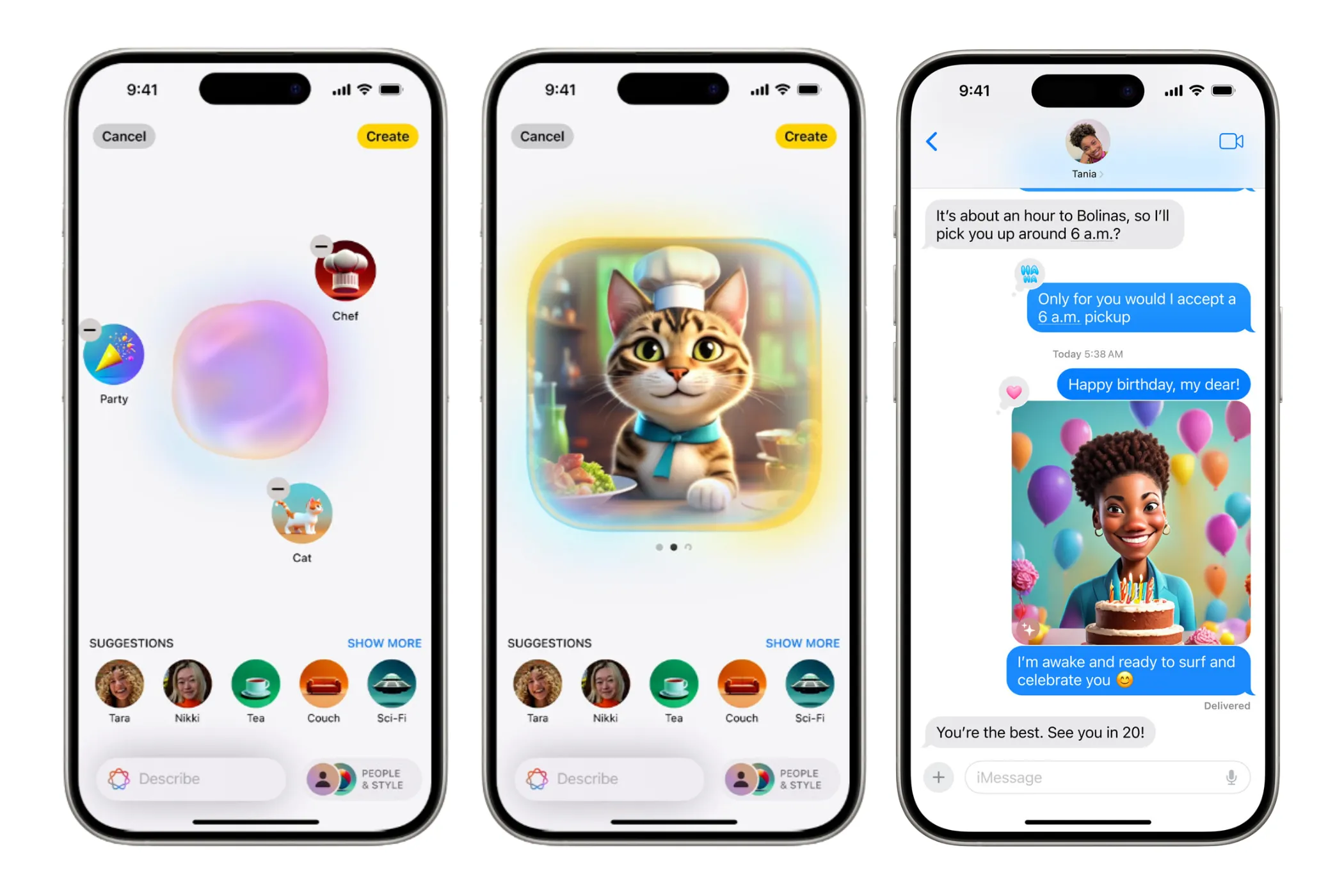 Hình ảnh minh họa tính năng Image Playground tạo ảnh trên iPhone