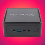 Hình ảnh mini PC System76 Meerkat nhỏ gọn, thiết kế hiện đại với tông màu đen