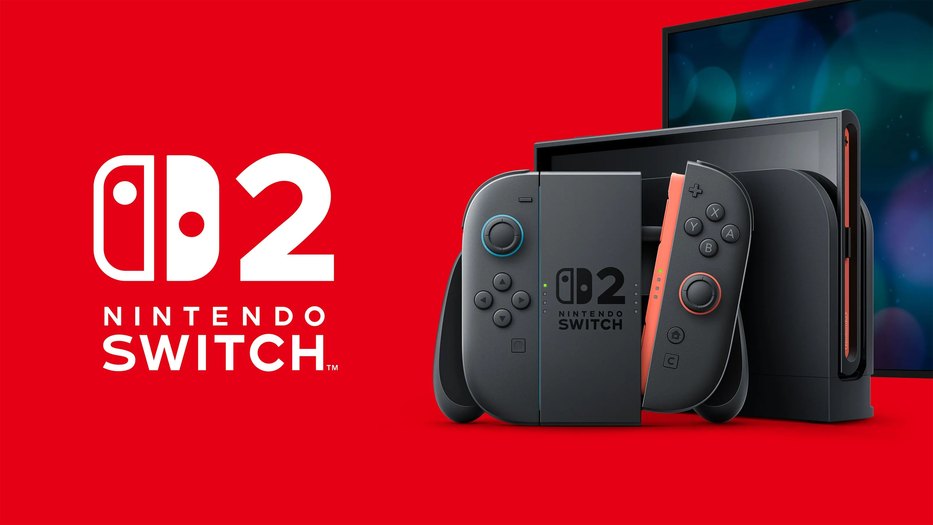 Hình ảnh tổng quan Nintendo Switch 2, minh họa thiết kế và kích thước tổng thể của console mới