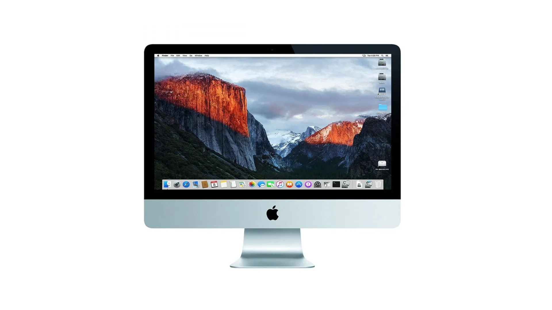 iMac Unibody màu bạc trên nền trắng, thể hiện thiết kế cổ điển bền bỉ đã duy trì trong hơn một thập kỷ.