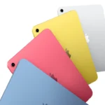 iPad 11th Gen với màn hình Liquid Retina hiển thị giao diện người dùng và thông số kỹ thuật.