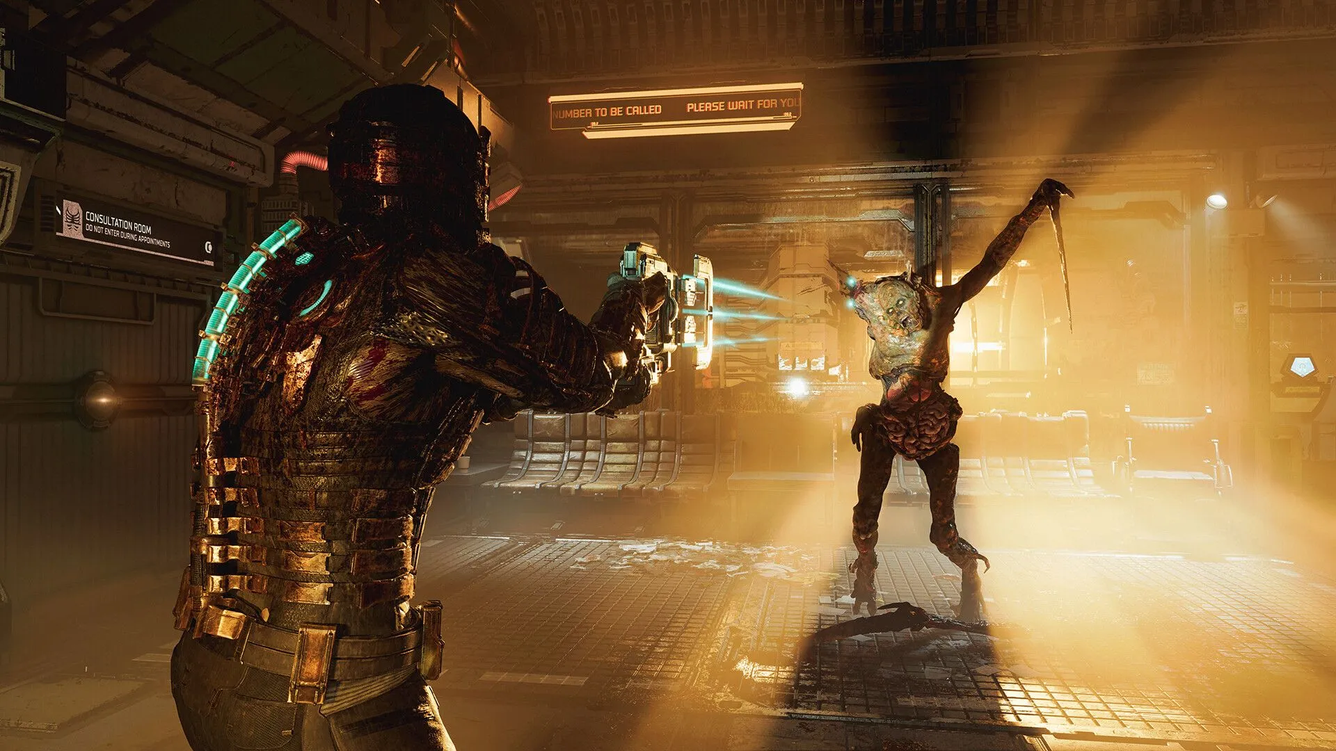 Isaac Clarke chiến đấu với Necromorph trong Dead Space (2023), minh chứng cho tiềm năng của game remake trong việc vượt qua cái bóng của bản gốc.