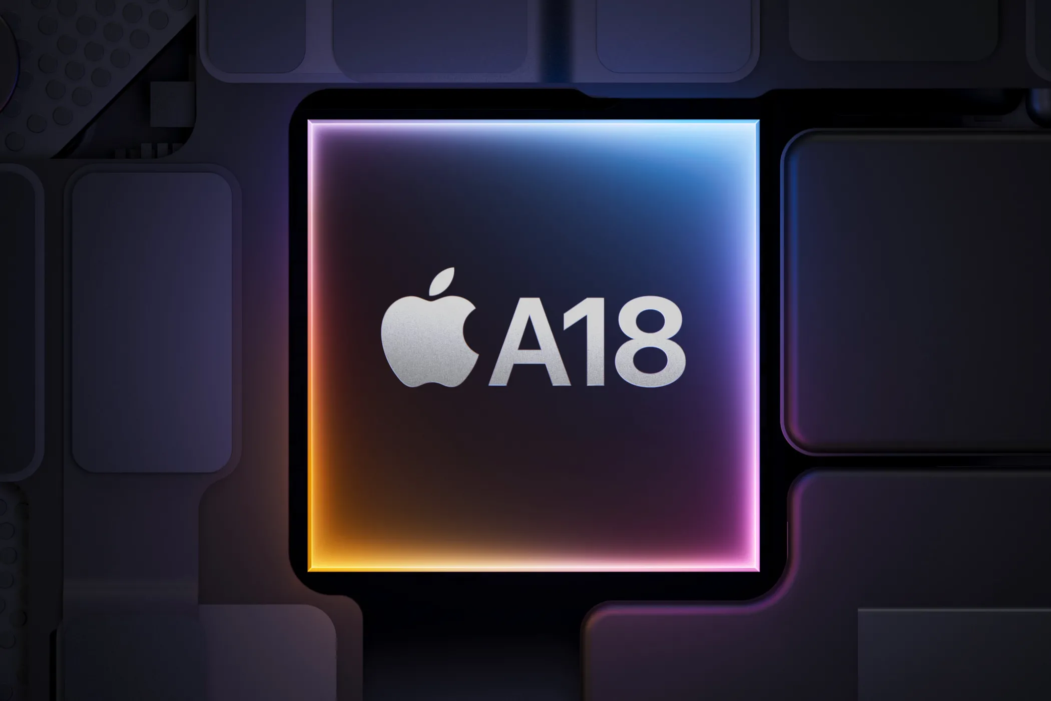 Logo chip Apple A18.