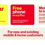 Logo Verizon nổi bật trên nền xanh, đại diện cho chính sách khóa giá 3 năm đột phá dành cho các gói cước di động và internet.