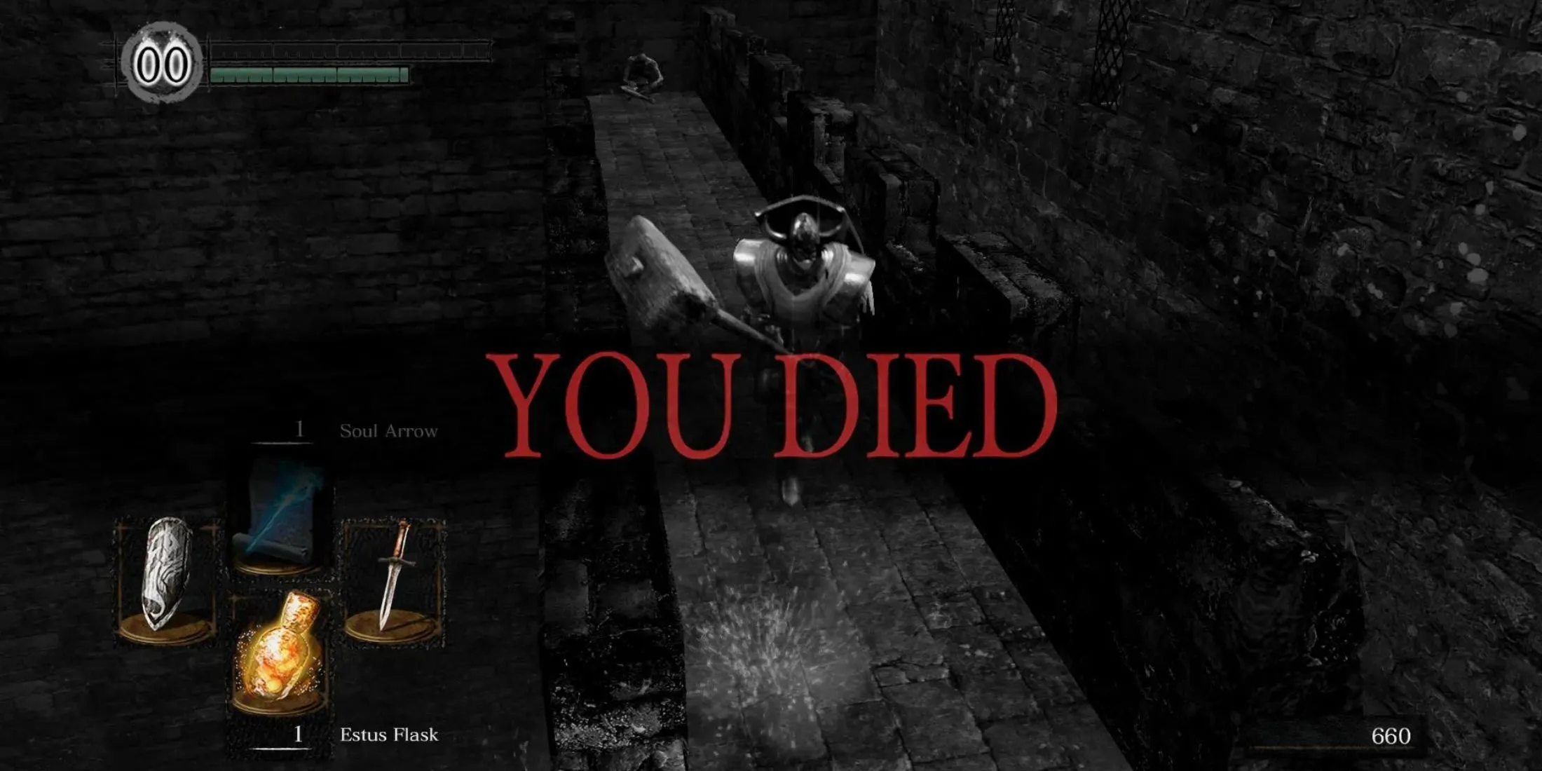 Màn hình 'Bạn đã chết' trong Dark Souls Remastered, minh họa độ khó game và nhu cầu cheesing.